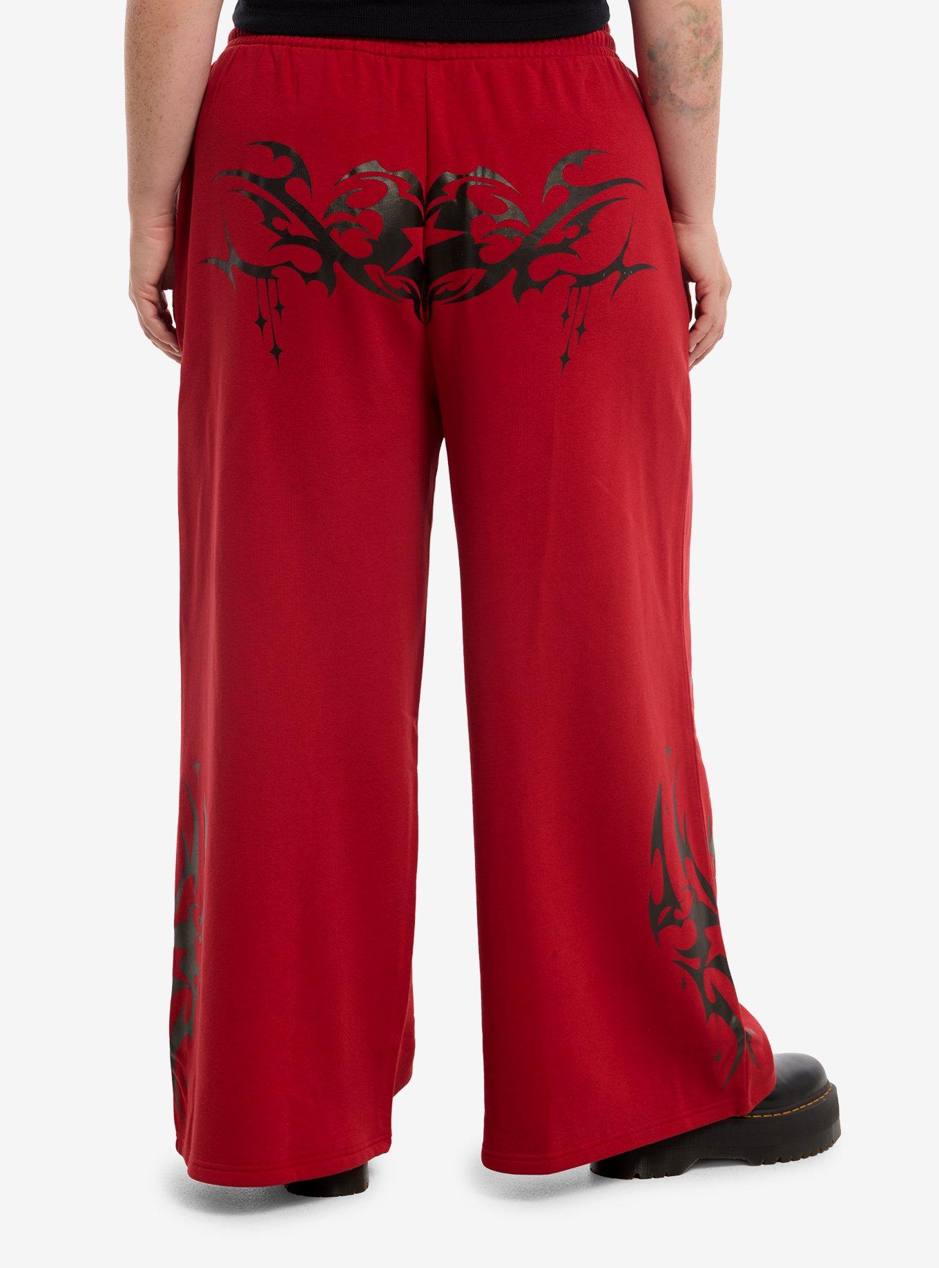 Red Star Cyber Sigil Wide Leg Sweatpants Plus Size, MULTI, alternate - view 2