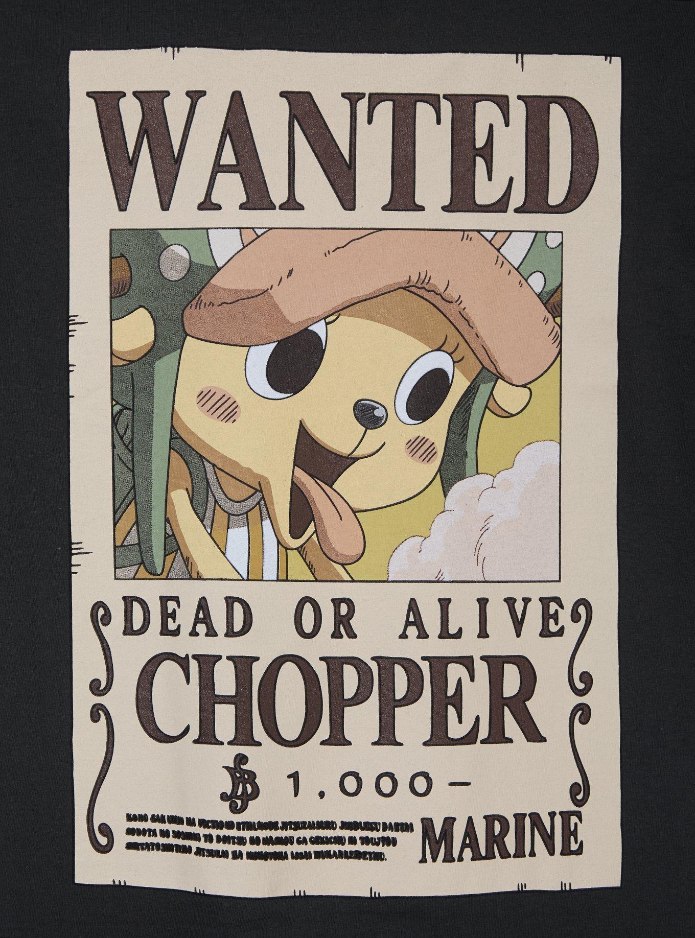 One Piece Chopper Jolly Roger T-Shirt - BoxLunch Exclusive, BLACK, alternate