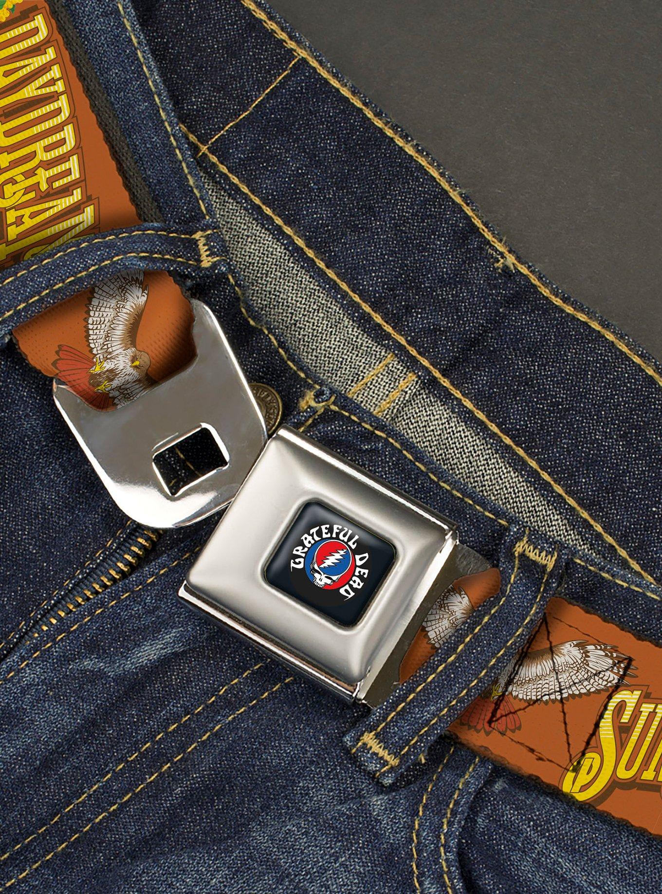 Grateful Dead Sunshine Daydream Skeleton Seatbelt Buckle Belt, , hi-res