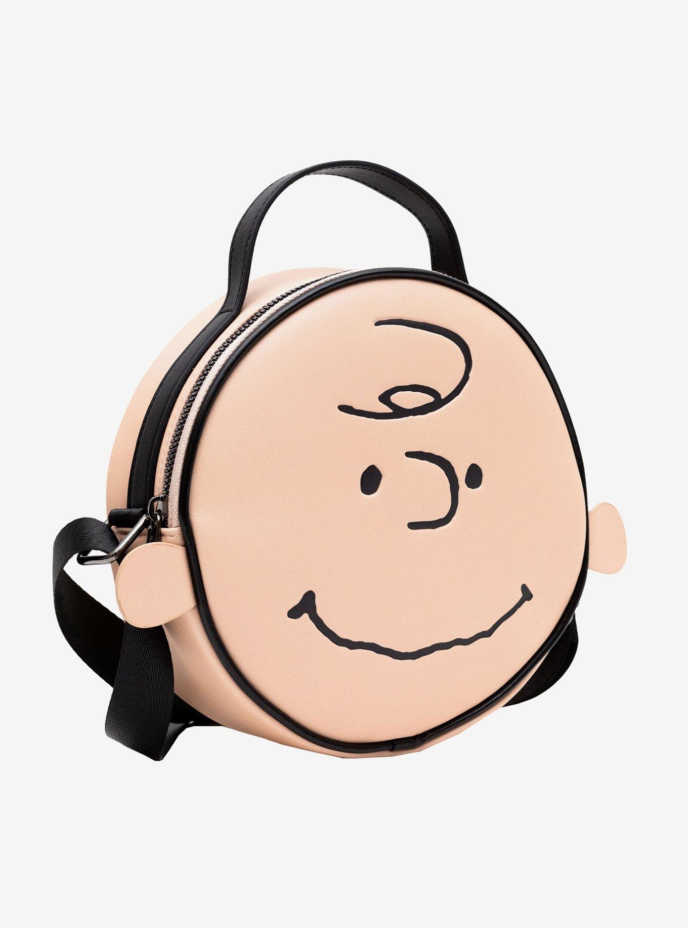 Peanuts Charlie Brown Smiling Face Character Close Up Crossbody Bag, , alternate