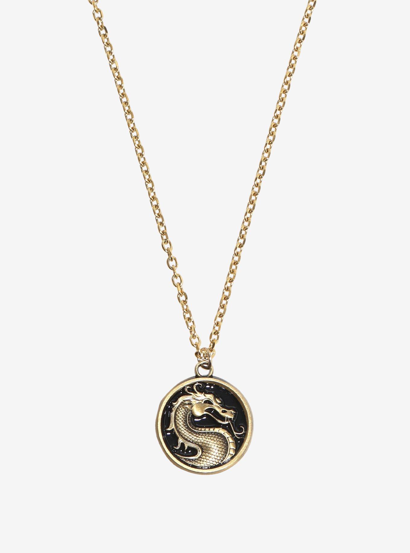 Mortal Kombat Logo Pendant Necklace, , alternate