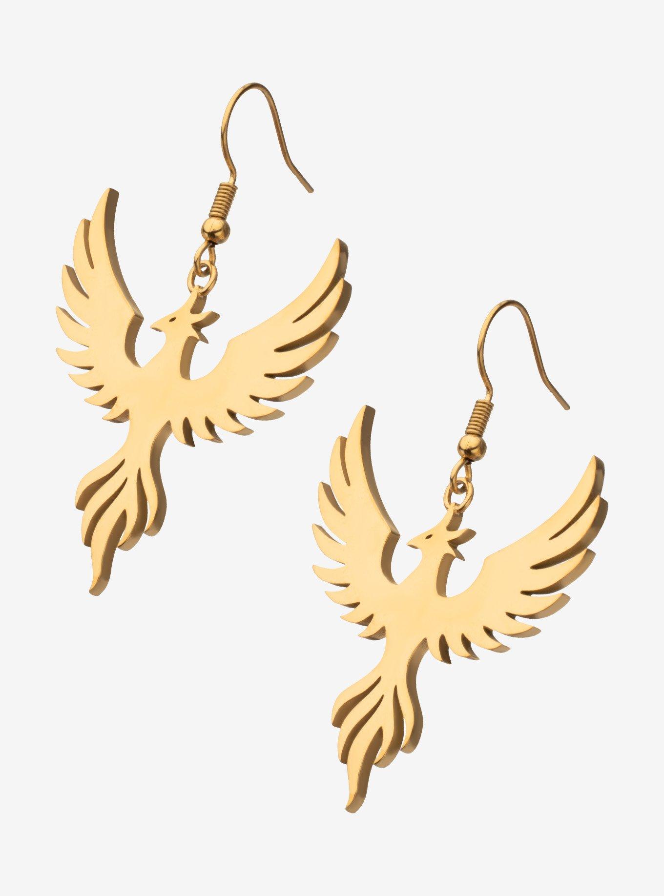 Marvel X-Men Phoenix Silhouette Drop Earrings, , alternate - view 3