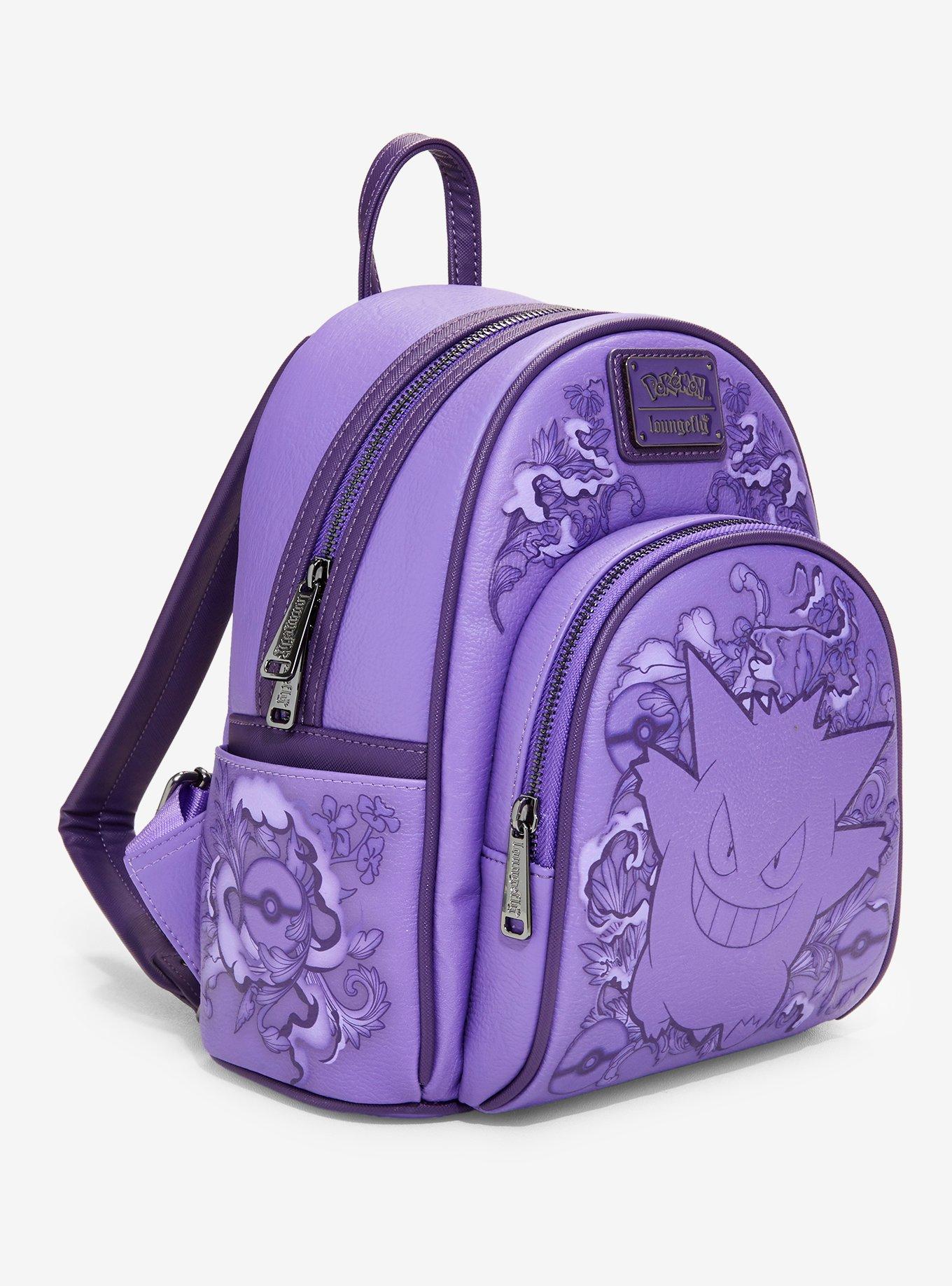Loungefly Pok&eacute;mon Gengar Purple Floral Mini Backpack - BoxLunch Exclusive, , hi-res