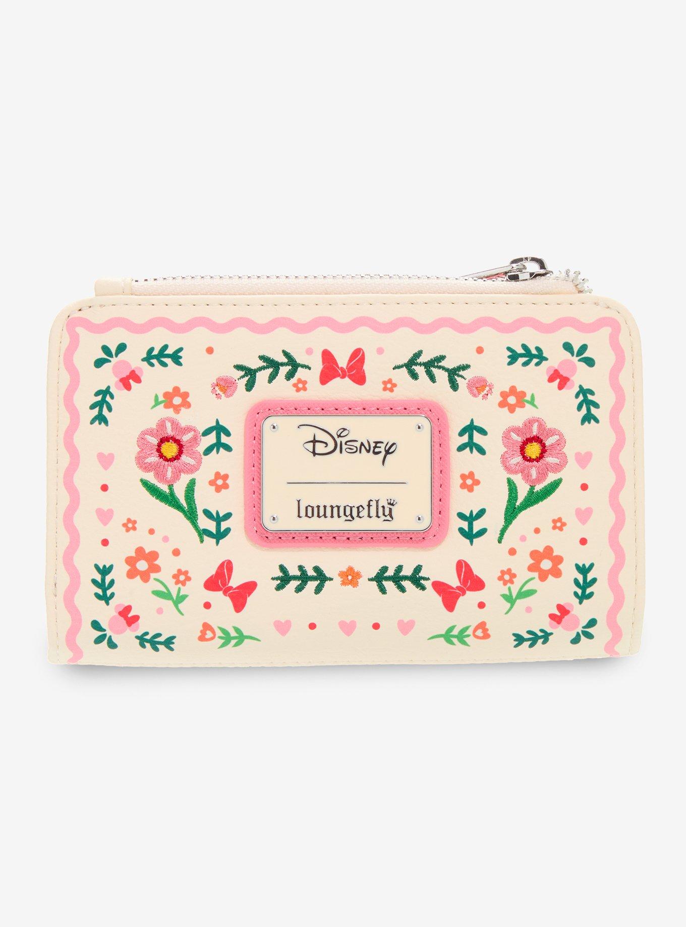 Loungefly Disney Minnie Mouse Floral Embroidered Wallet - BoxLunch Exclusive, , alternate