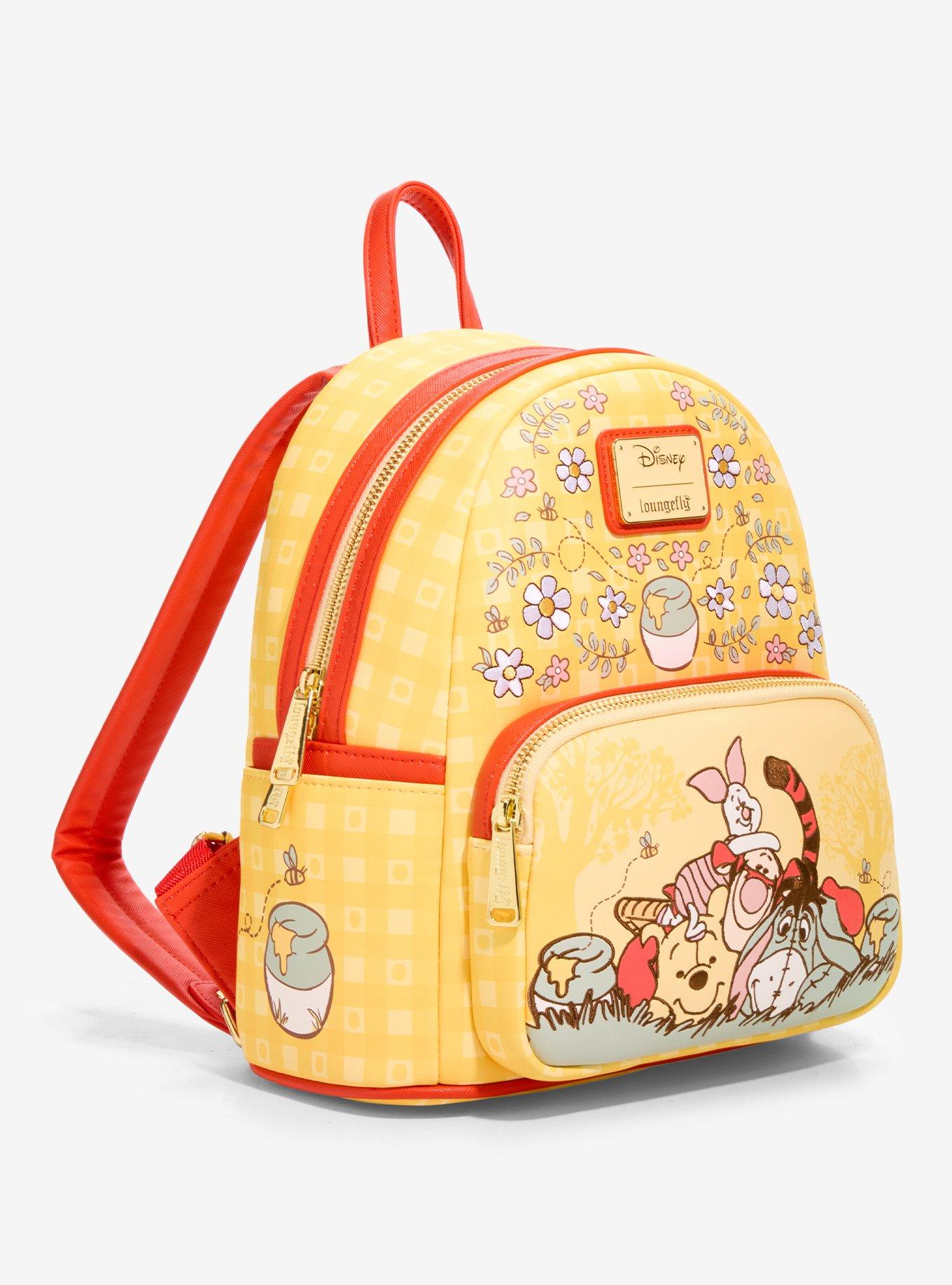 Loungefly Disney Winnie the Pooh Floral Gingham Mini Backpack - BoxLunch Exclusive, , alternate