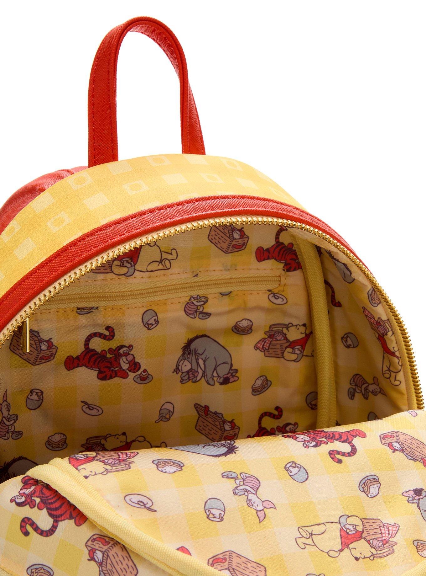 Loungefly Disney Winnie the Pooh Floral Gingham Mini Backpack - BoxLunch Exclusive, , alternate
