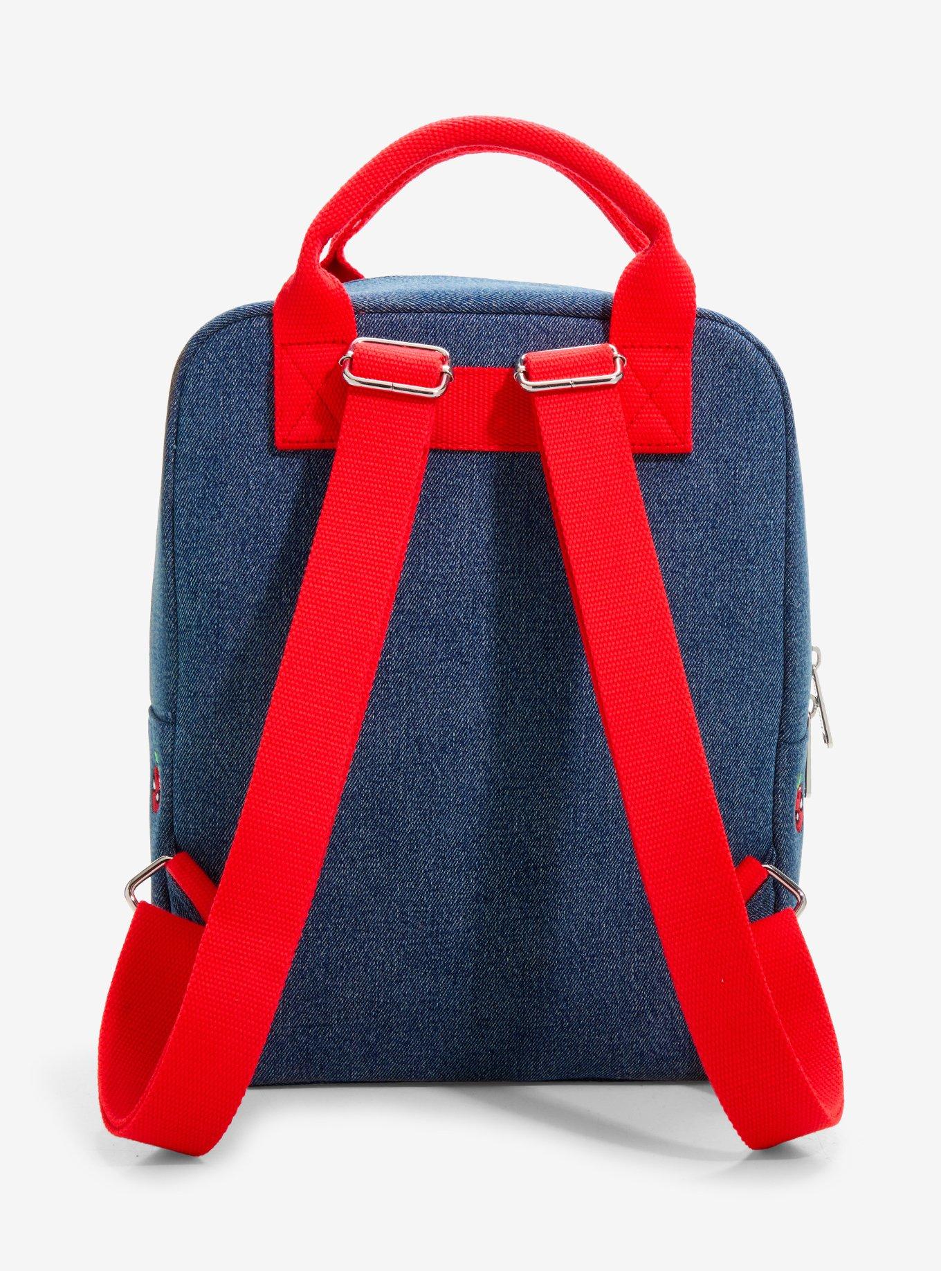 Loungefly Marvel Spider-Man Cherries Denim Mini Backpack - BoxLunch Exclusive, , alternate