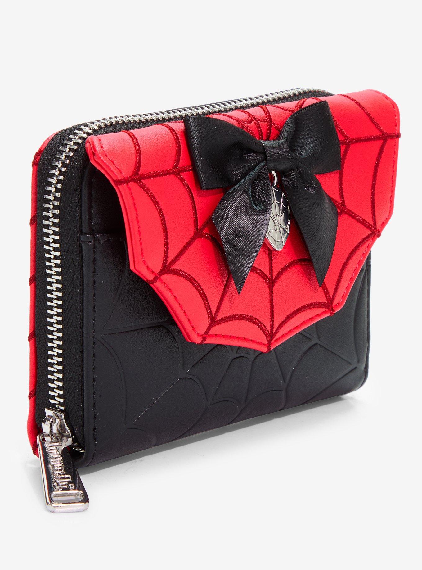 Loungefly Marvel Spider-Man Web Bow Wallet - BoxLunch Exclusive, , hi-res