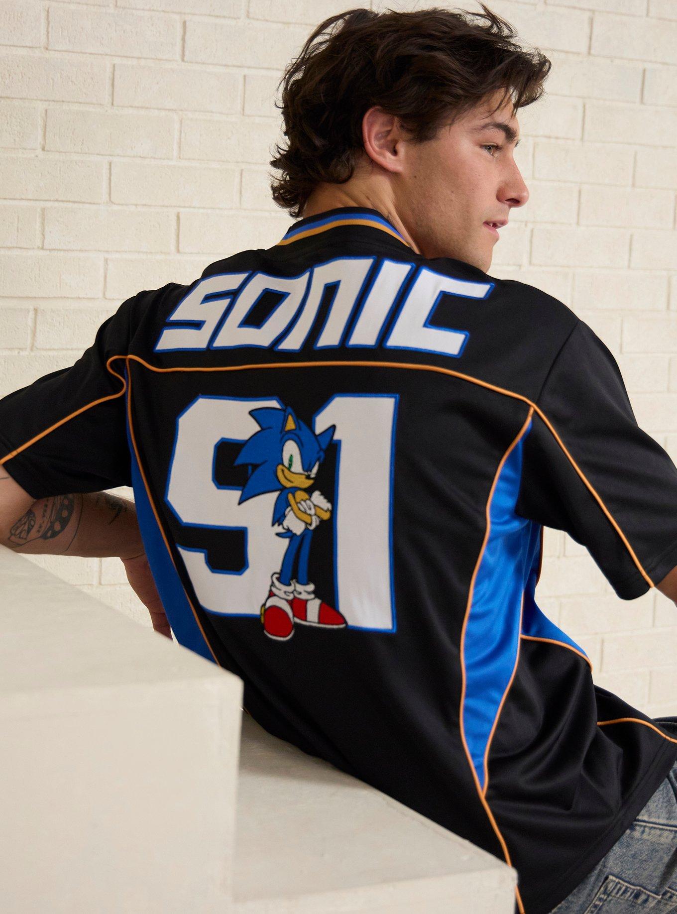 Sonic the Hedgehog Football Jersey - BoxLunch Exclusive, BLACK, alternate - view 5