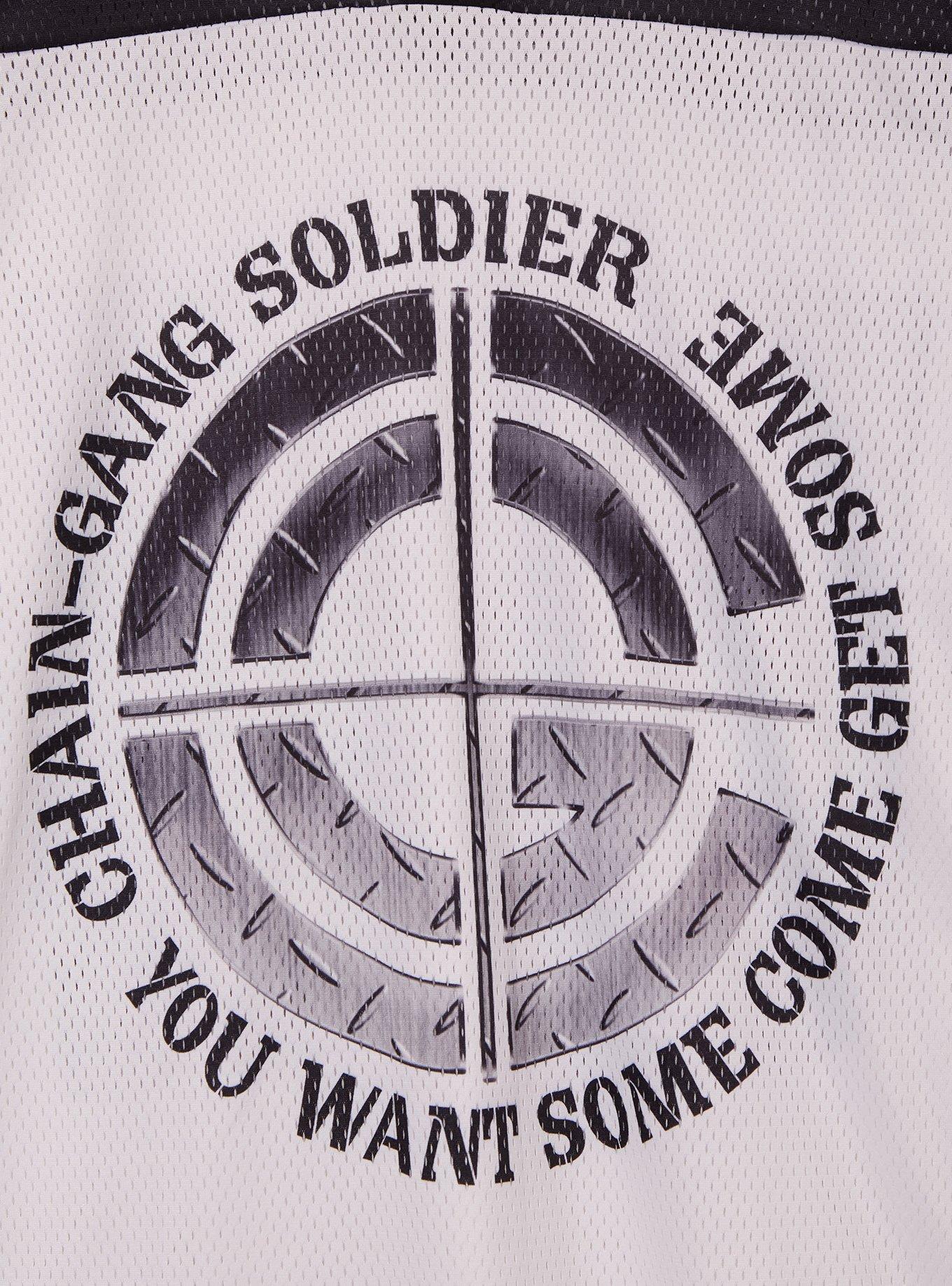 WWE John Cena Chain-Gang Soldier Mesh Football Jersey - BoxLunch Exclusive, BLACK, alternate