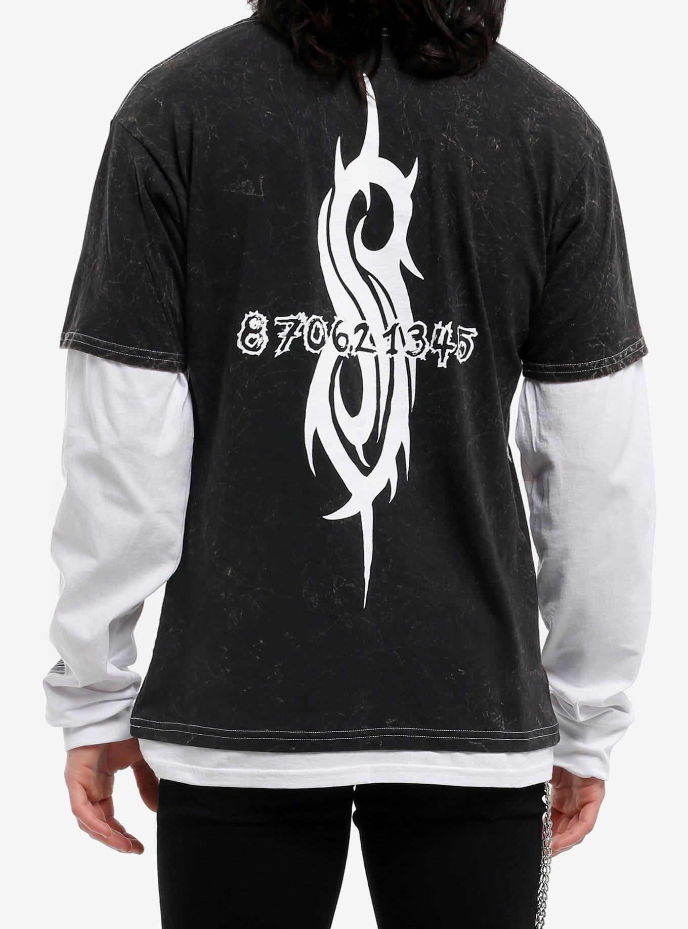 Slipknot Black & White Twofer Long-Sleeve T-Shirt, , hi-res