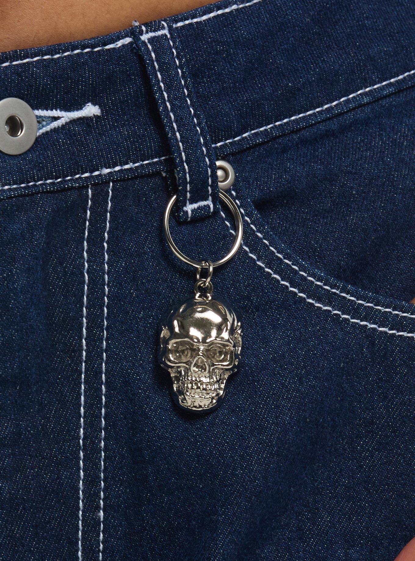Sweet Society Dark Indigo Skull Charm Cargo Jorts, MULTI, alternate