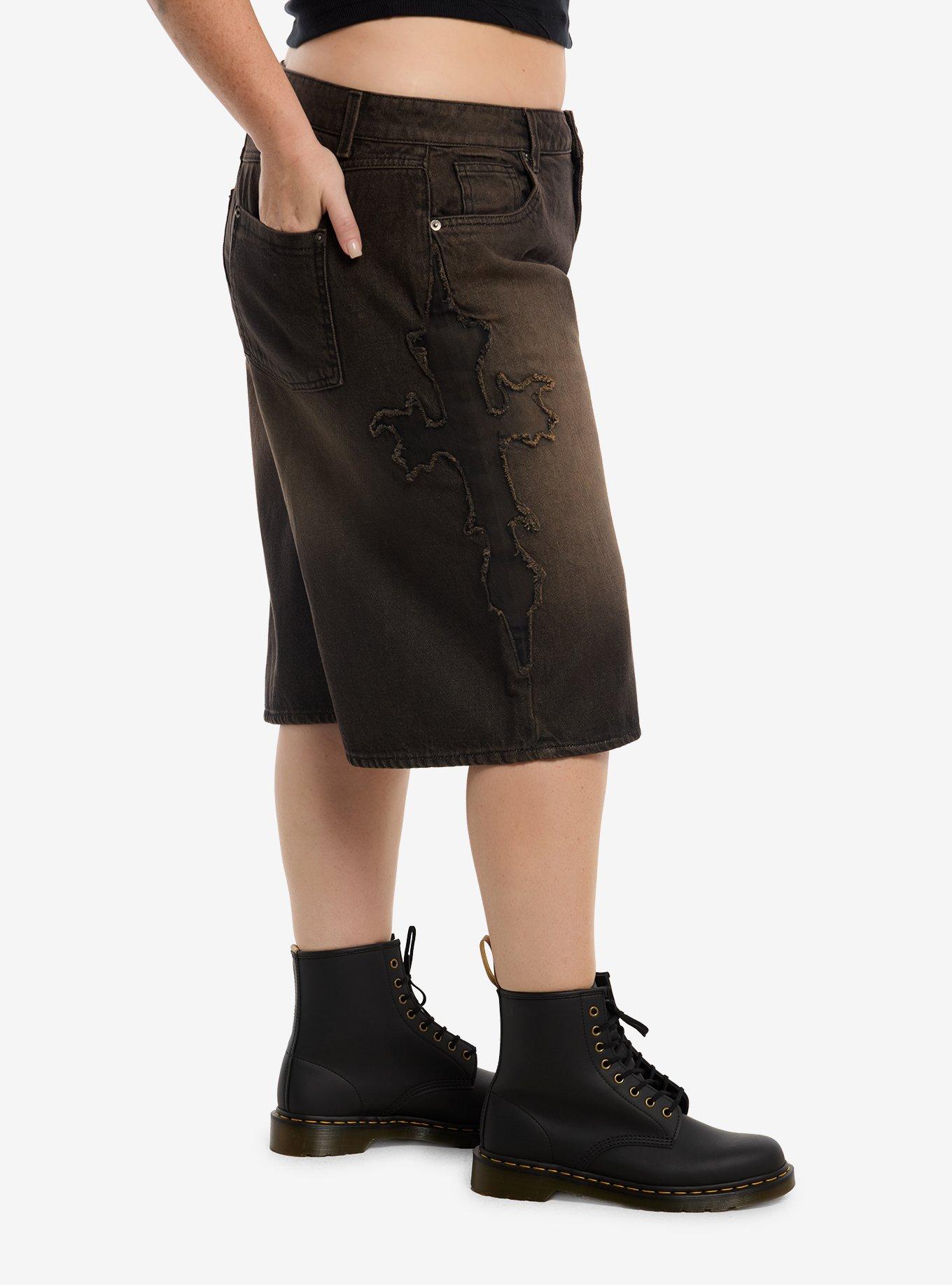 Grey Vintage Cross Jorts Plus Size, MULTI, alternate - view 3