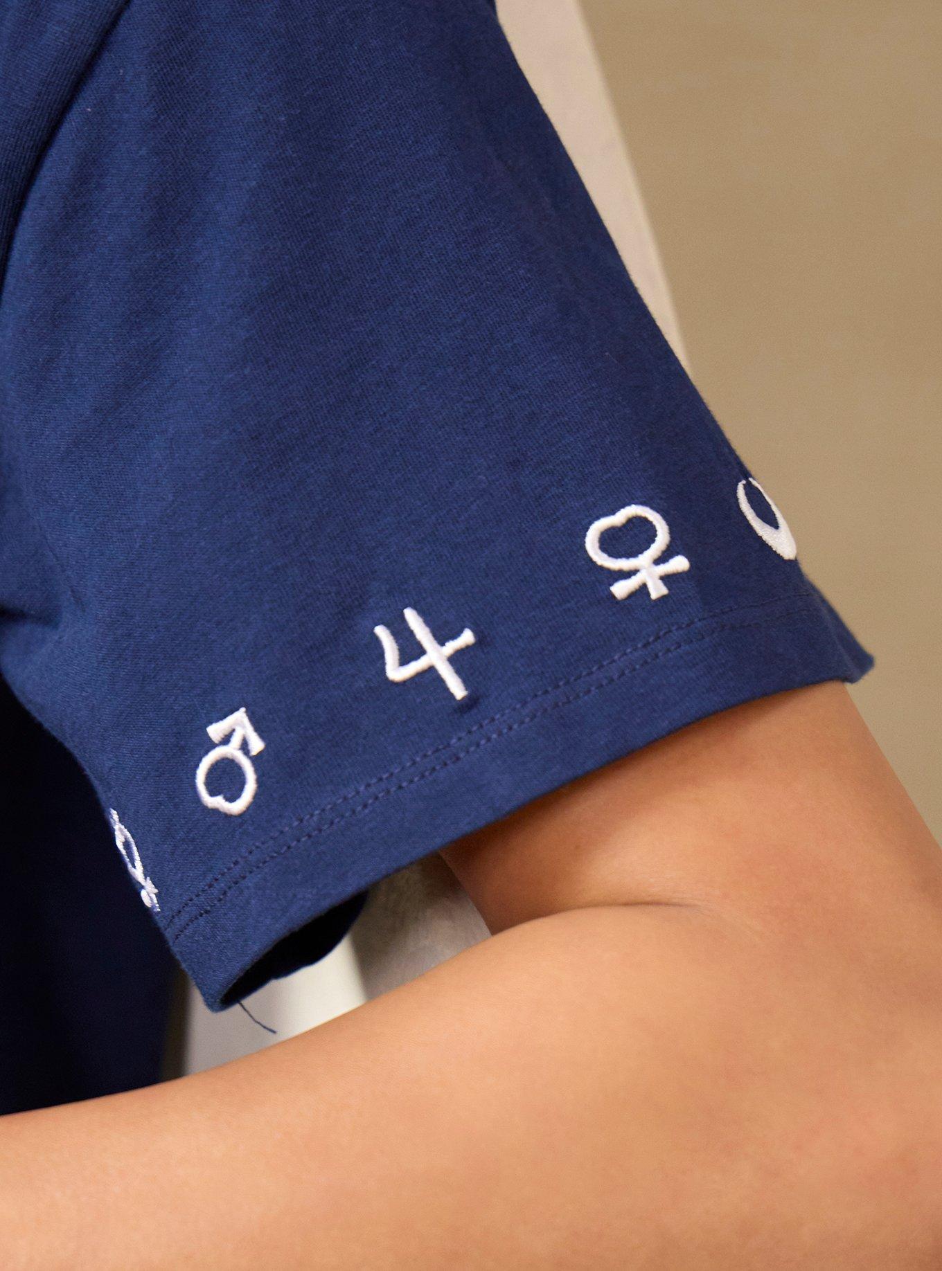 Pretty Guardian Sailor Moon Sailor Guardians Heart Women's Cropped T-Shirt - BoxLunch Exclusive, NAVY, alternate - view 5