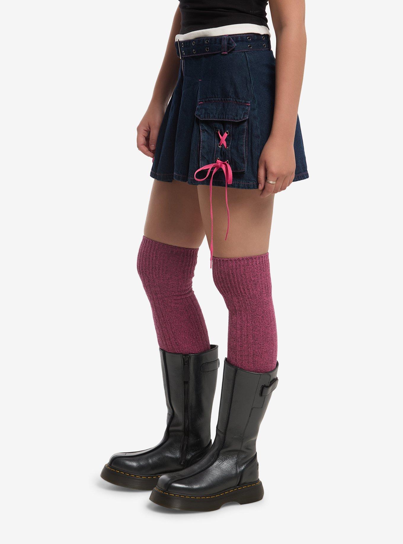 Sweet Society Cargo Belted Mini Denim Skirt, MULTI, alternate