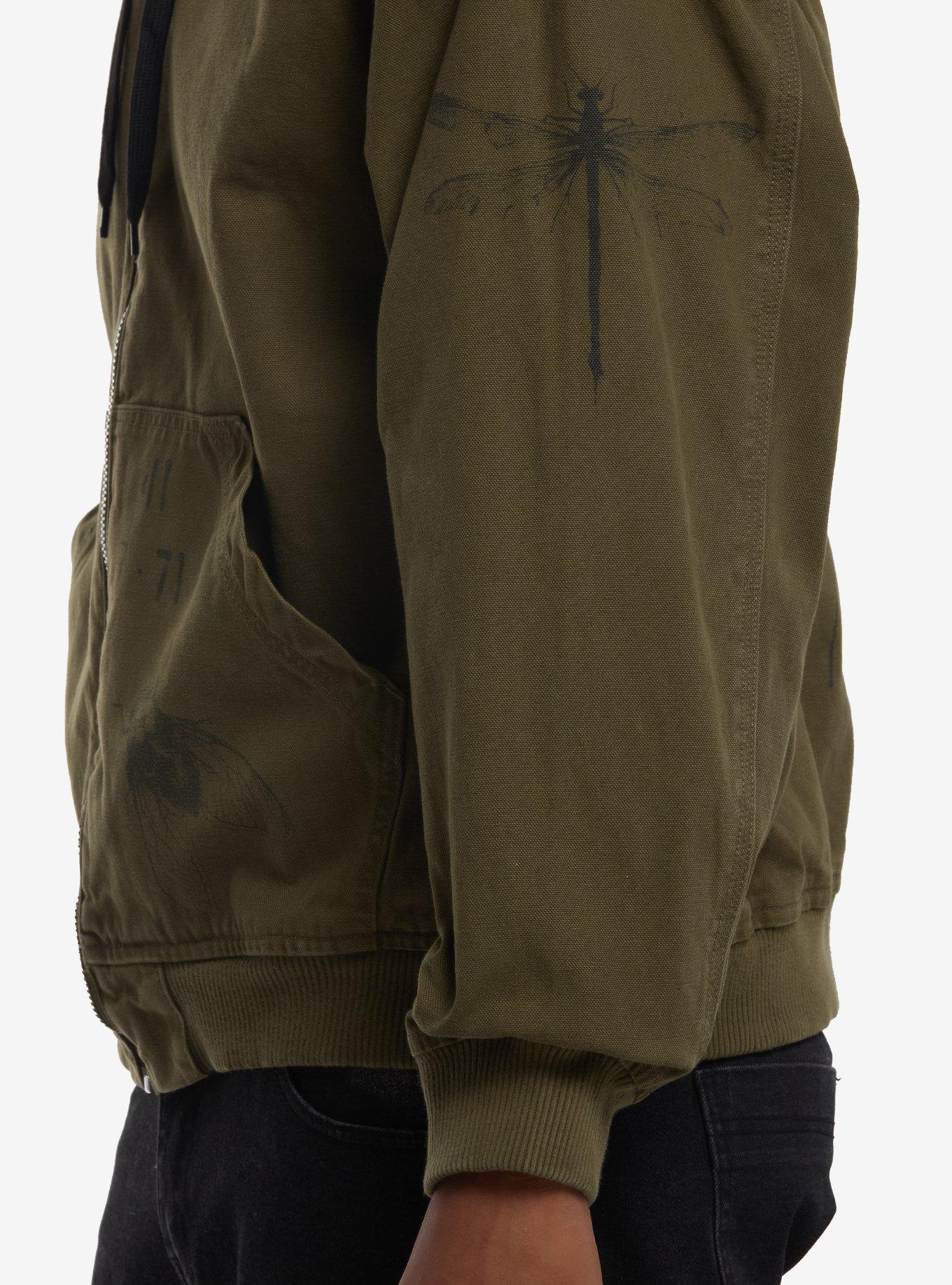 Olive Insects Radiation Symbol Jacket, BLACK, alternate