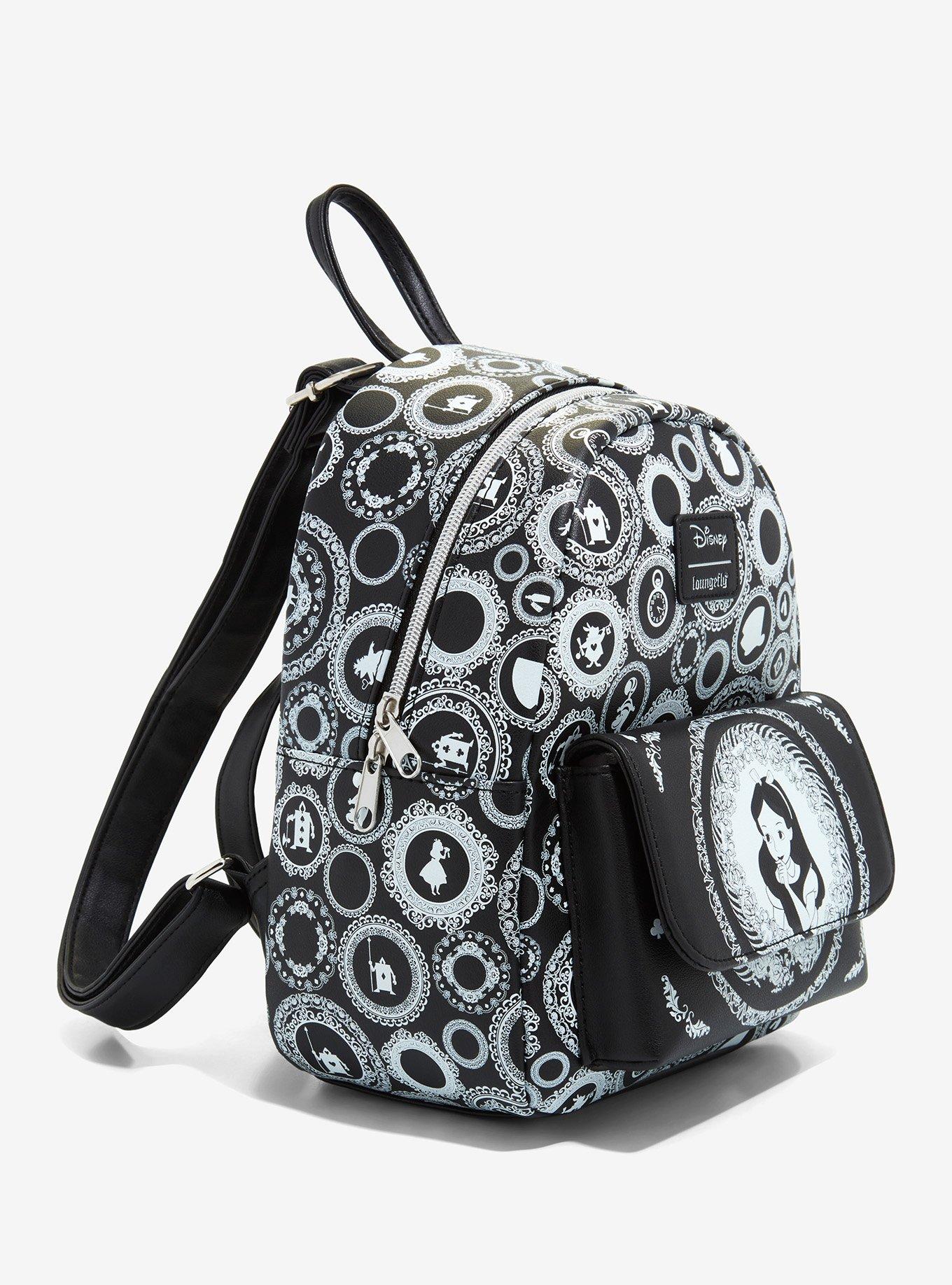 Loungefly Disney Alice In Wonderland Black & White Mini Backpack, , hi-res