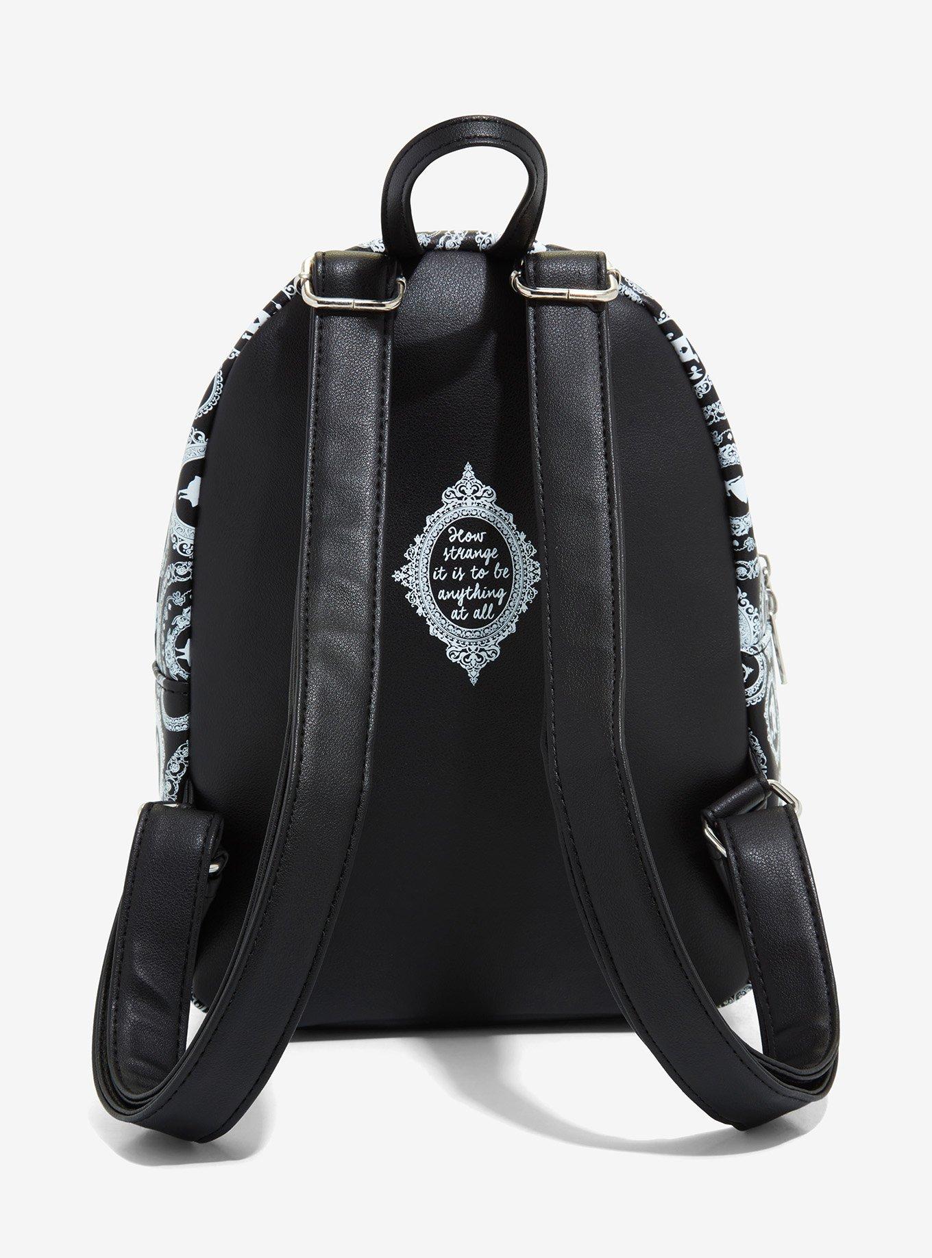 Loungefly Disney Alice In Wonderland Black & White Mini Backpack, , alternate - view 3
