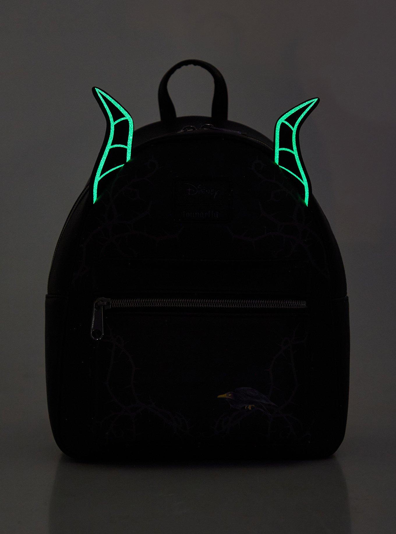 Loungefly Disney Sleeping Beauty Maleficent Glow-In-The-Dark Horns Mini Backpack, , hi-res