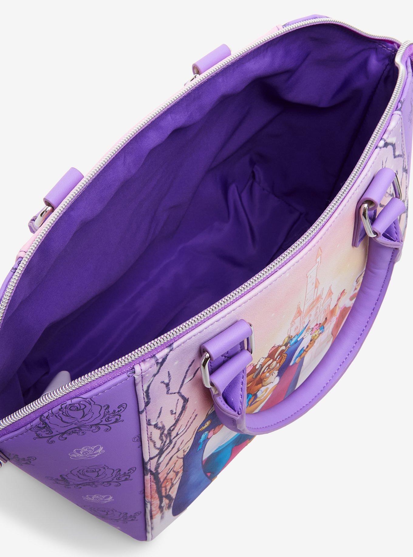 Loungefly Disney Beauty And The Beast Winter Scene Satchel Bag, , alternate - view 4