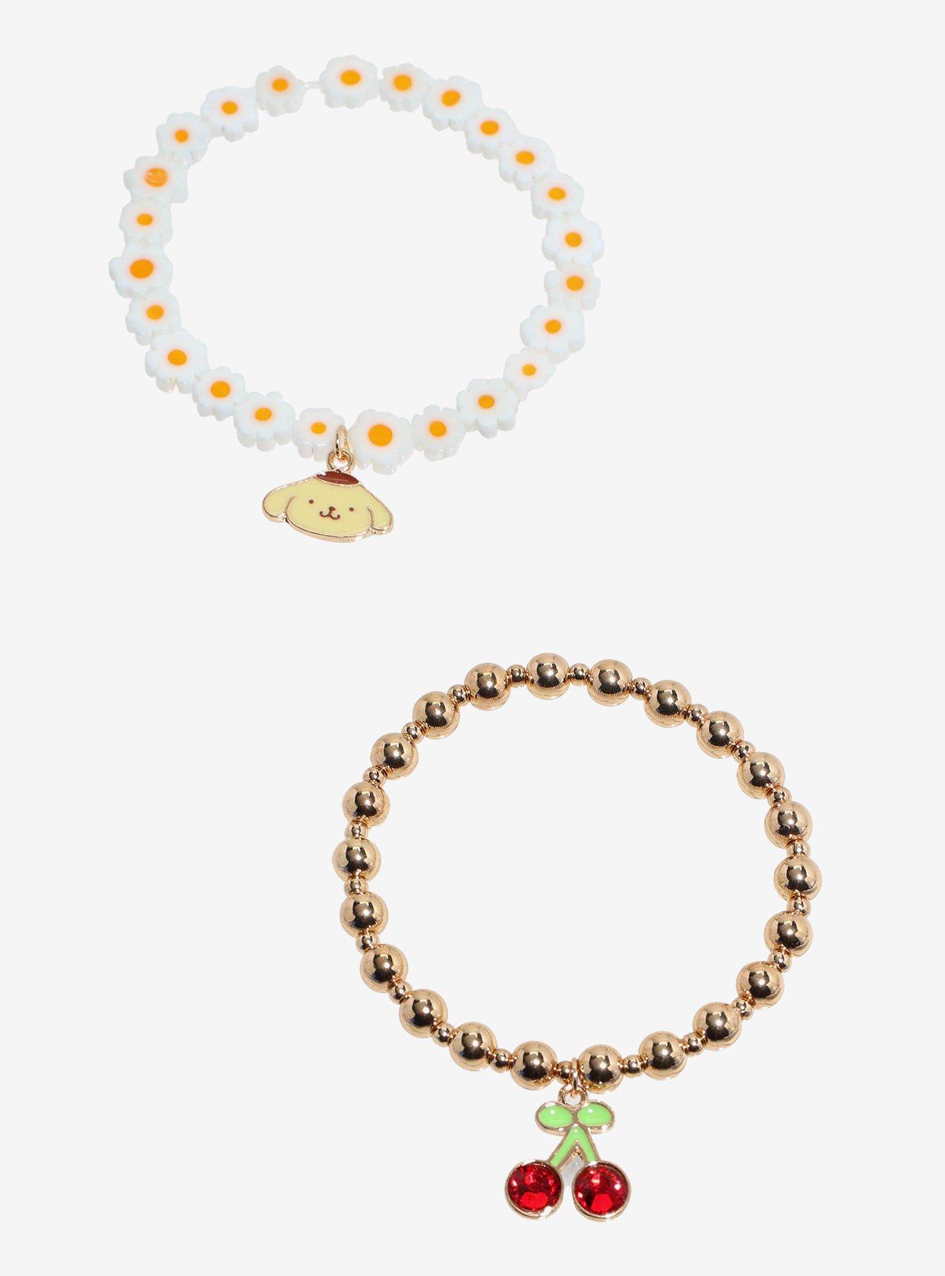 Pompompurin Cherry Bead Bracelet Set, , hi-res