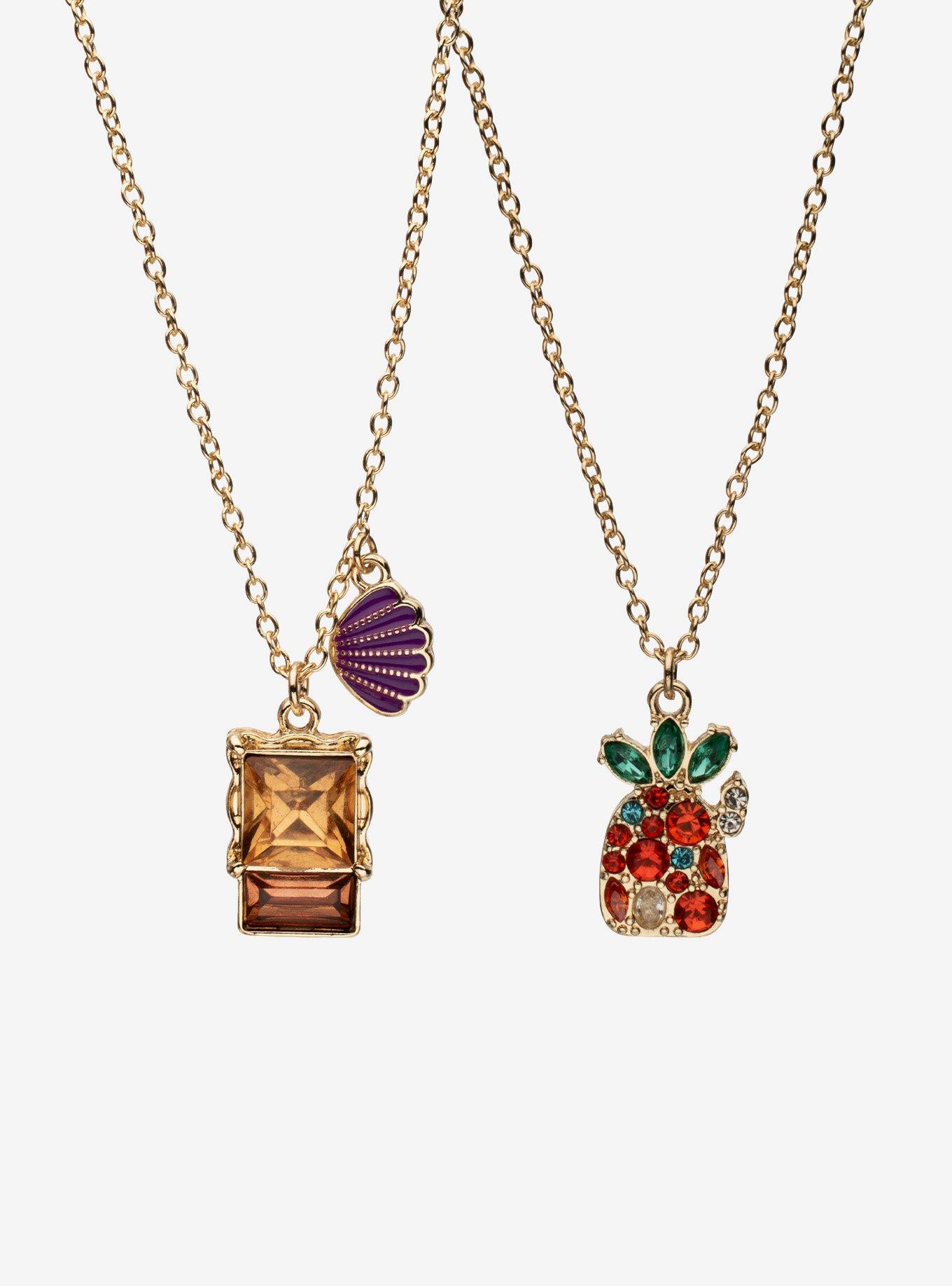 SpongeBob SquarePants Bling SpongeBob & Pineapple Best Friend Necklace Set, , hi-res