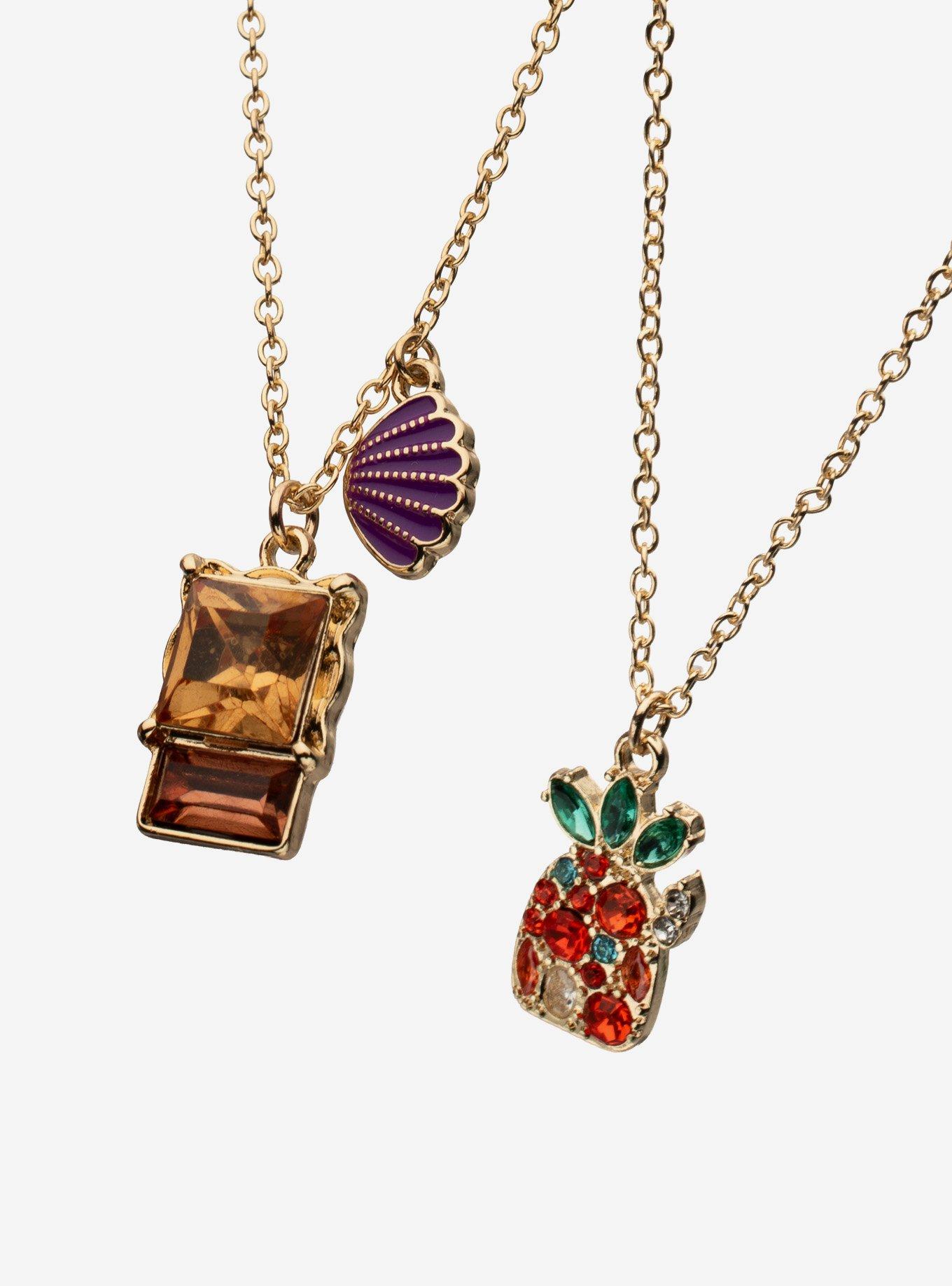 SpongeBob SquarePants Bling SpongeBob & Pineapple Best Friend Necklace Set, , alternate