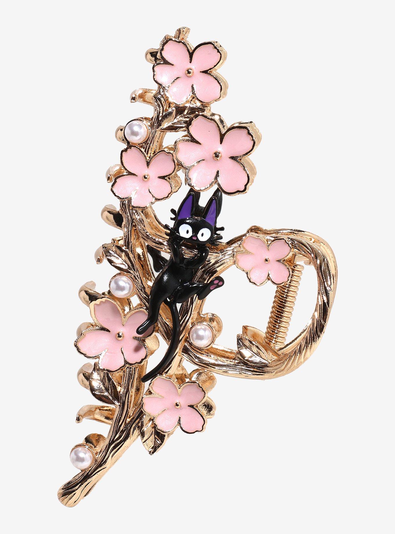 Studio Ghibli&reg; Kiki's Delivery Service Jiji Sakura Claw Hair Clip, , hi-res