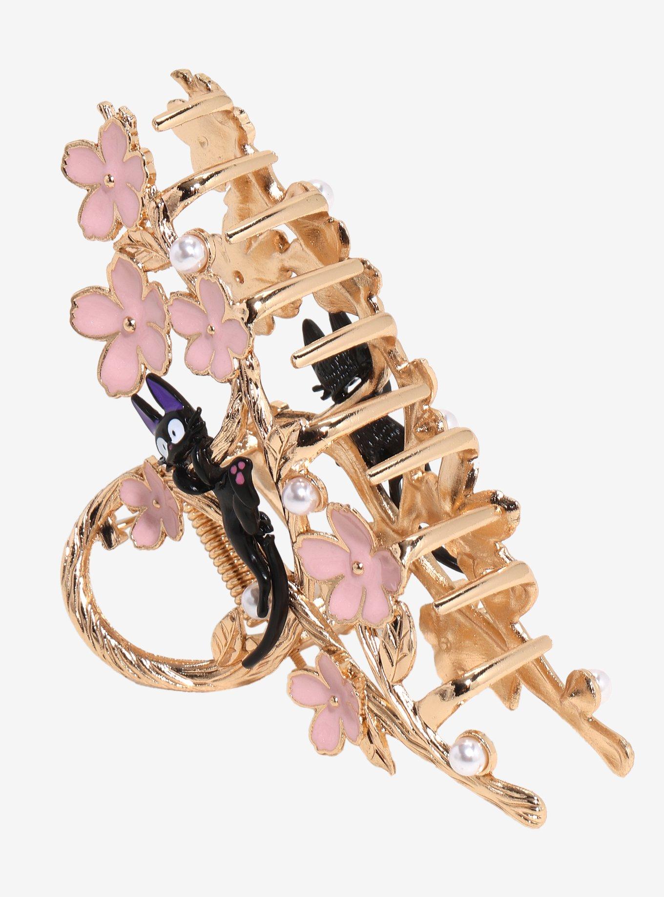 Studio Ghibli&reg; Kiki's Delivery Service Jiji Sakura Claw Hair Clip, , alternate