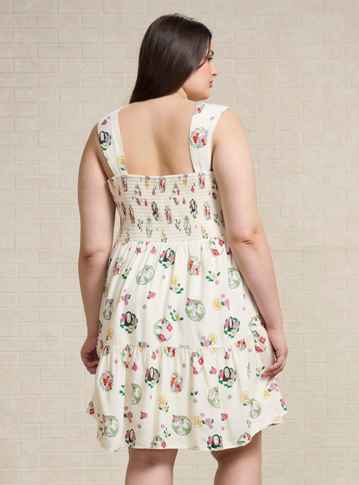 Studio Ghibli&reg; Spirited Away Floral Characters Allover Print Plus Size Tank Dress - BoxLunch Exclusive, MULTI, alternate - view 3