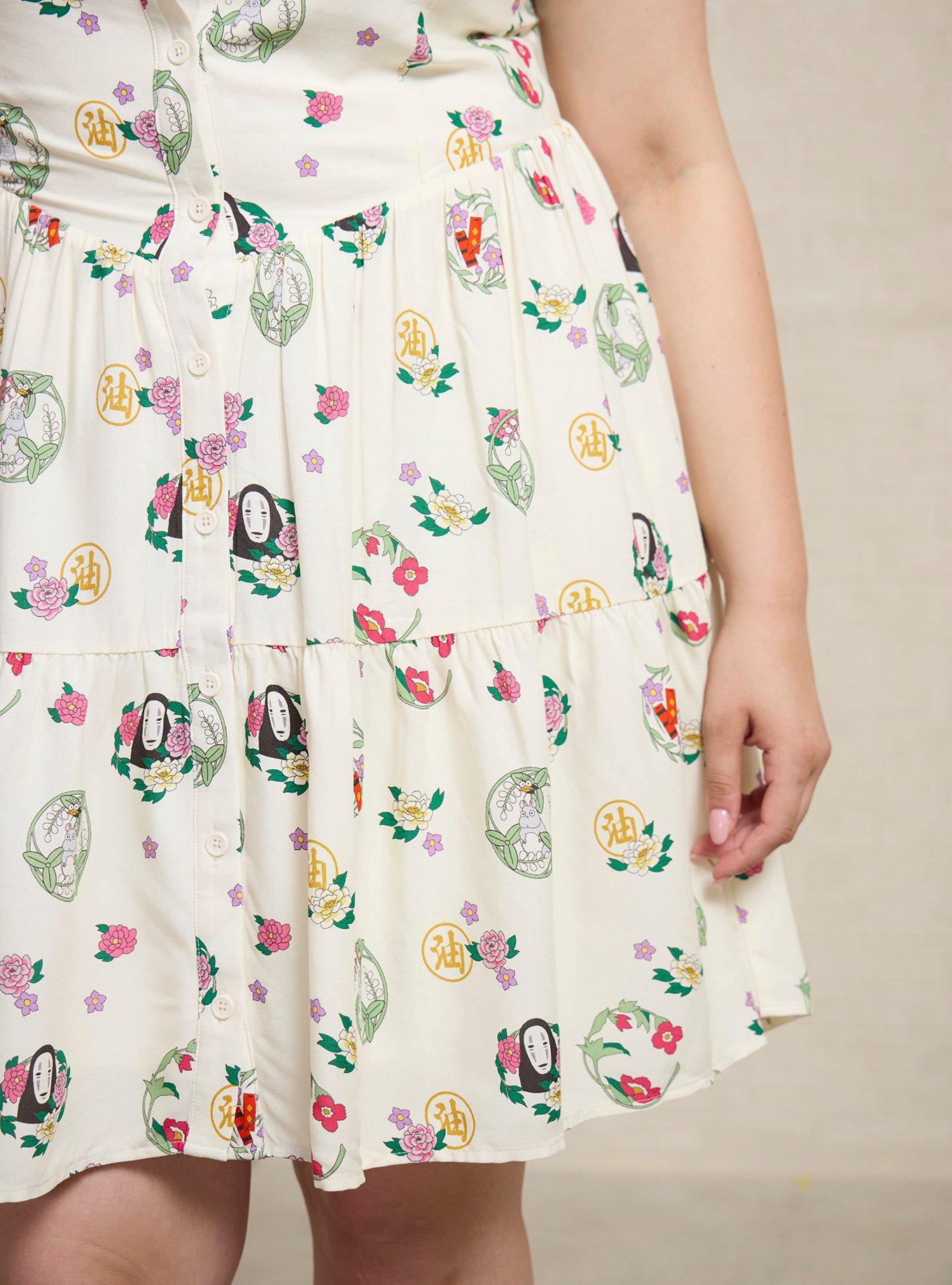 Studio Ghibli® Spirited Away Floral Characters Allover Print Plus Tank Dress - BoxLunch Exclusive