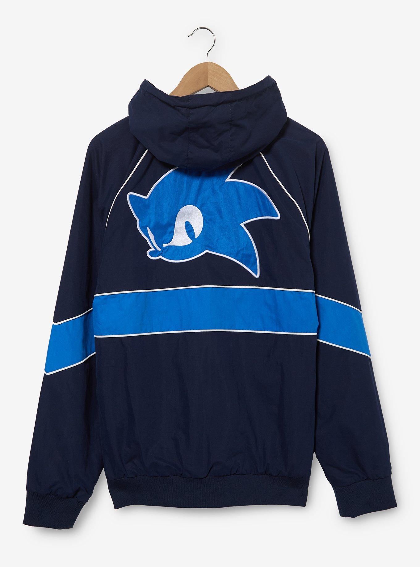 Sonic the Hedgehog 35th Anniversary Windbreaker &mdash; BoxLunch Exclusive, BLUE, alternate - view 4