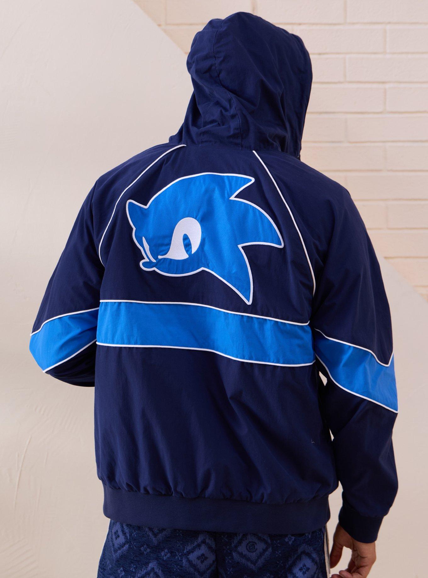Sonic the Hedgehog 35th Anniversary Windbreaker &mdash; BoxLunch Exclusive, BLUE, alternate - view 5