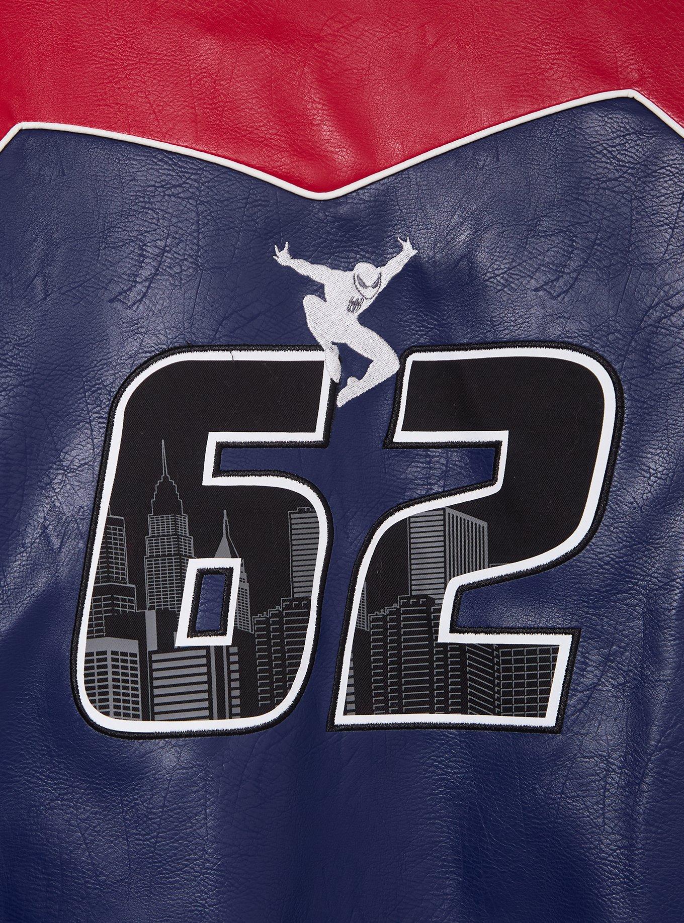 Marvel Spider-Man Faux Leather Moto Jacket - BoxLunch Exclusive, RED, alternate - view 6