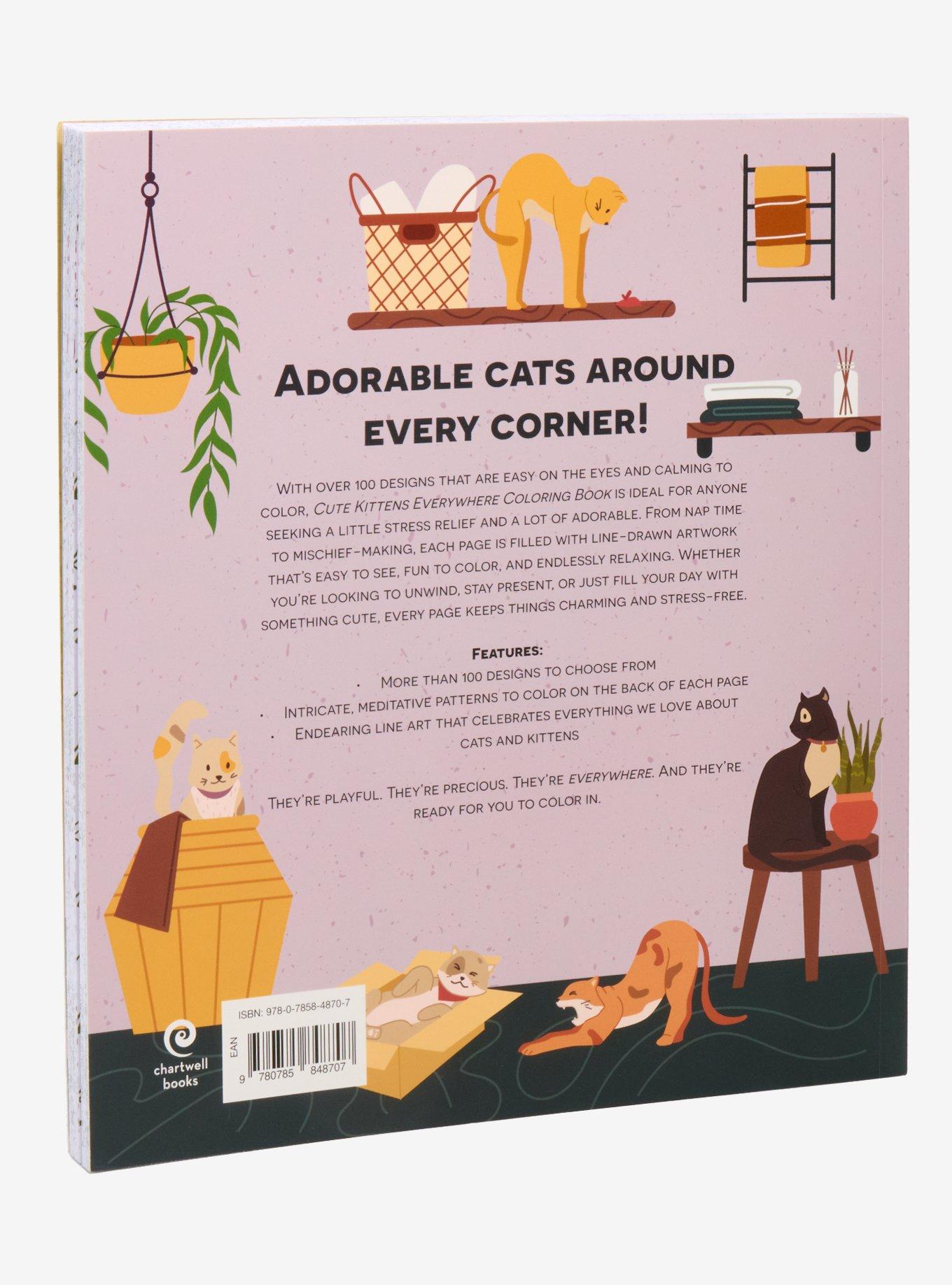 Cute Kitten Everywhere Coloring Book, , alternate