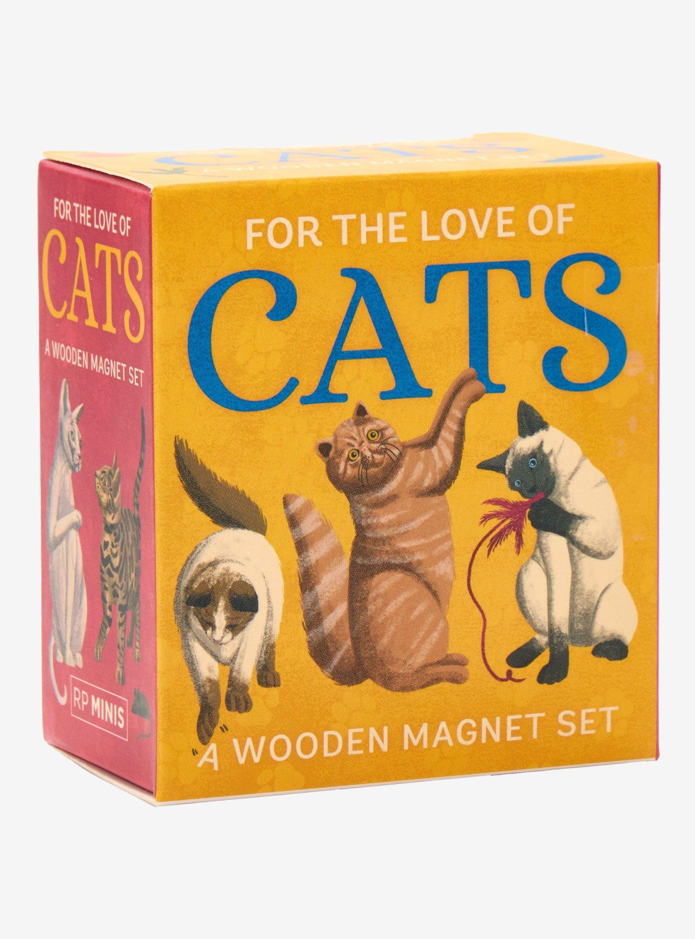 For The Love Of Cats Wooden Magnet Set, , alternate