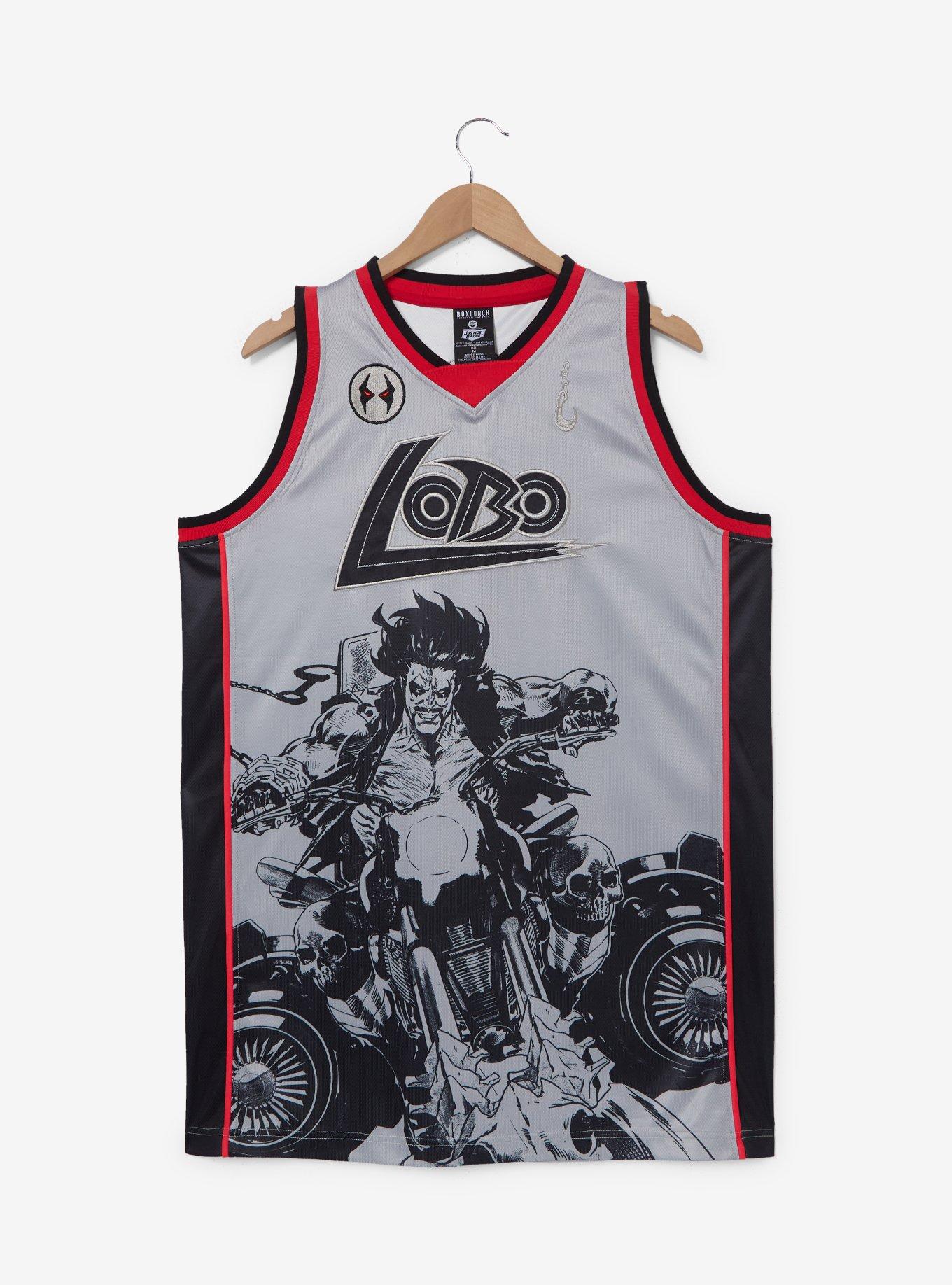 DC Comics Supergirl Lobo Basketball Jersey &mdash; BoxLunch Exclusive, GREY, alternate