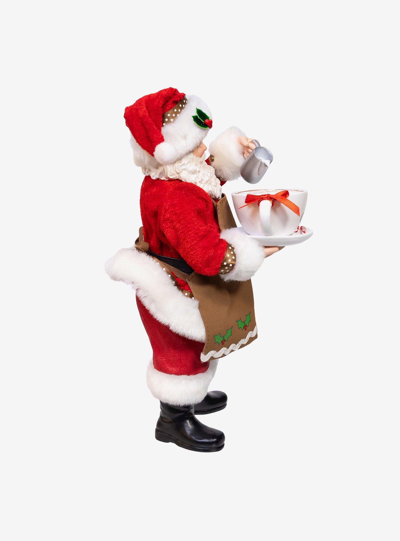 10.5-Inch Fabriche Santa with Oversized -InchI Love Coffee-Inch Cup and Creamer, , hi-res