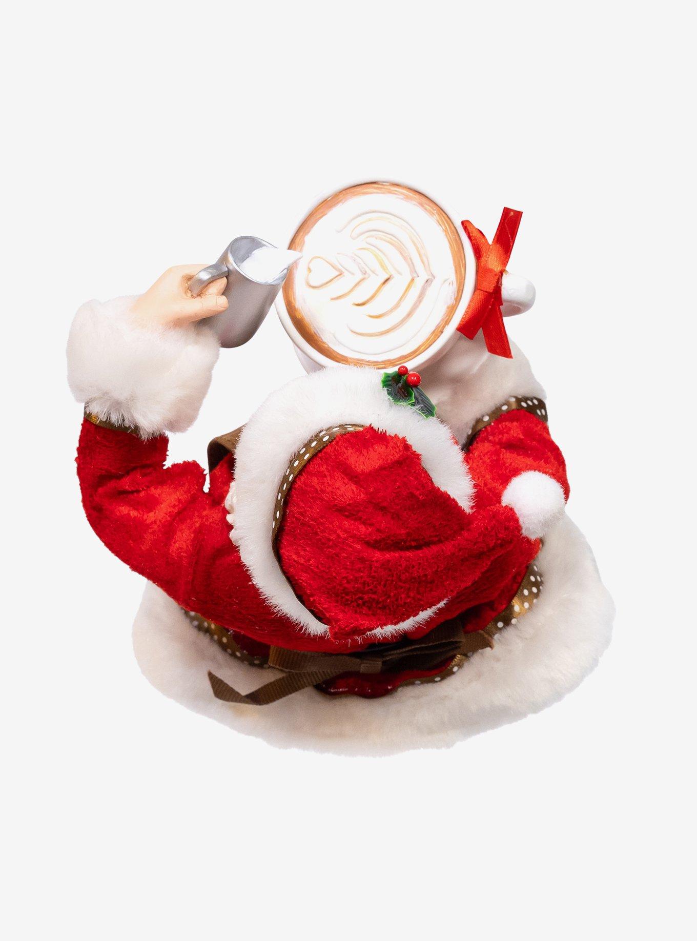 10.5-Inch Fabriche Santa with Oversized -InchI Love Coffee-Inch Cup and Creamer, , alternate
