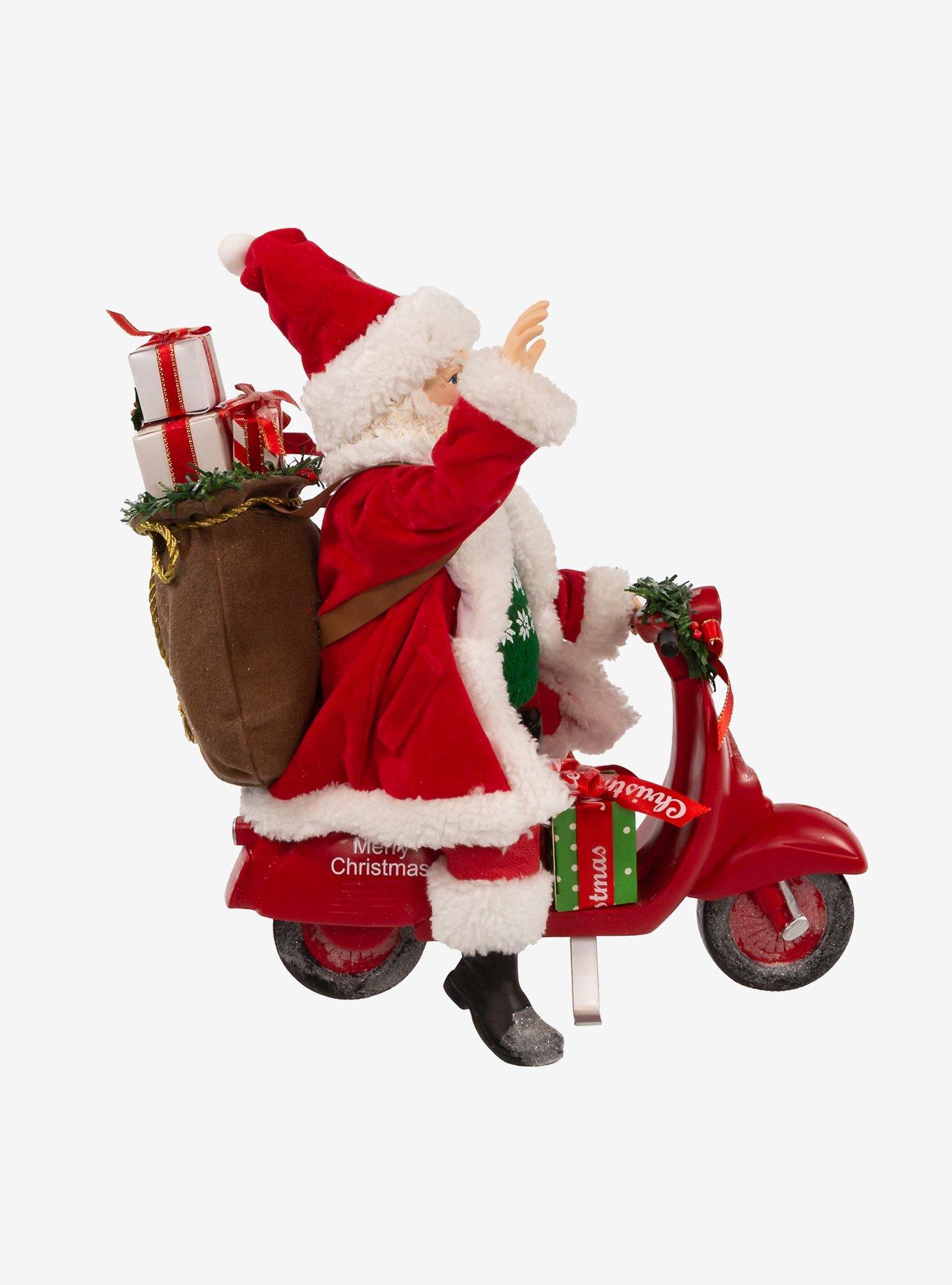10-Inch Fabriche Santa on Scooter, , hi-res