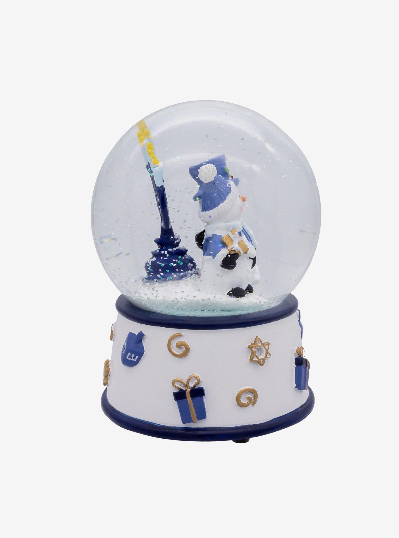 100MM Musical Wind-Up Hanukkah Snowman Water Globe
