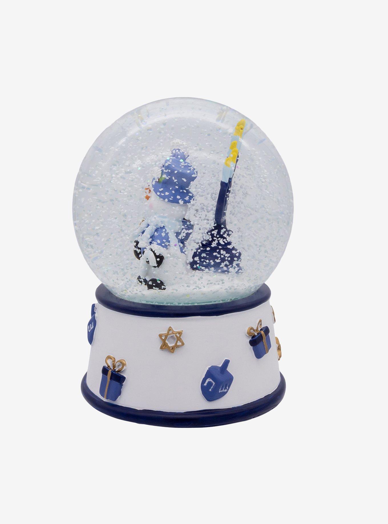 100MM Musical Wind-Up Hanukkah Snowman Water Globe, , alternate