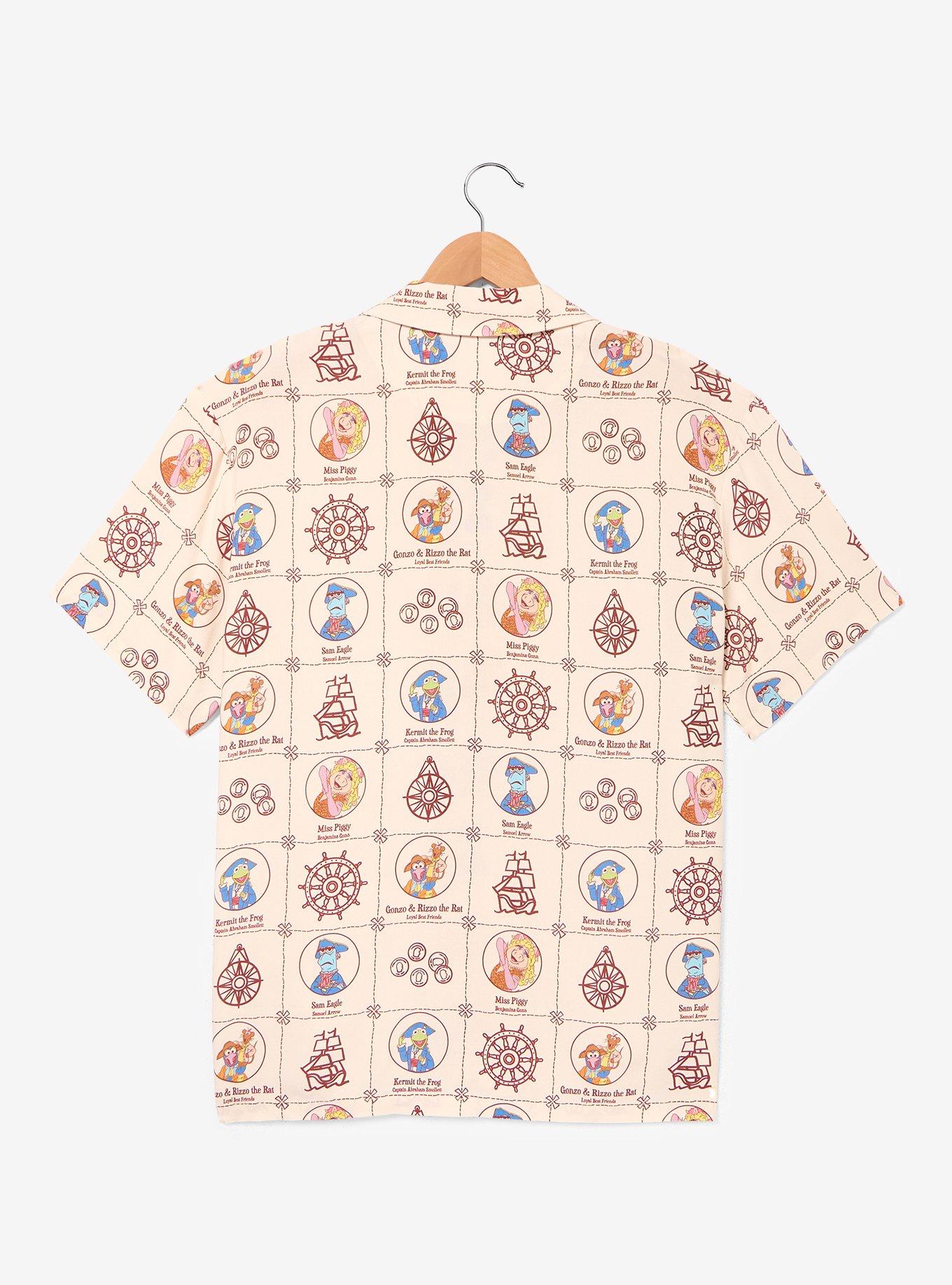 The Muppets Treasure Island Characters & Icons Grid Woven Button-Up - BoxLunch Exclusive, , hi-res