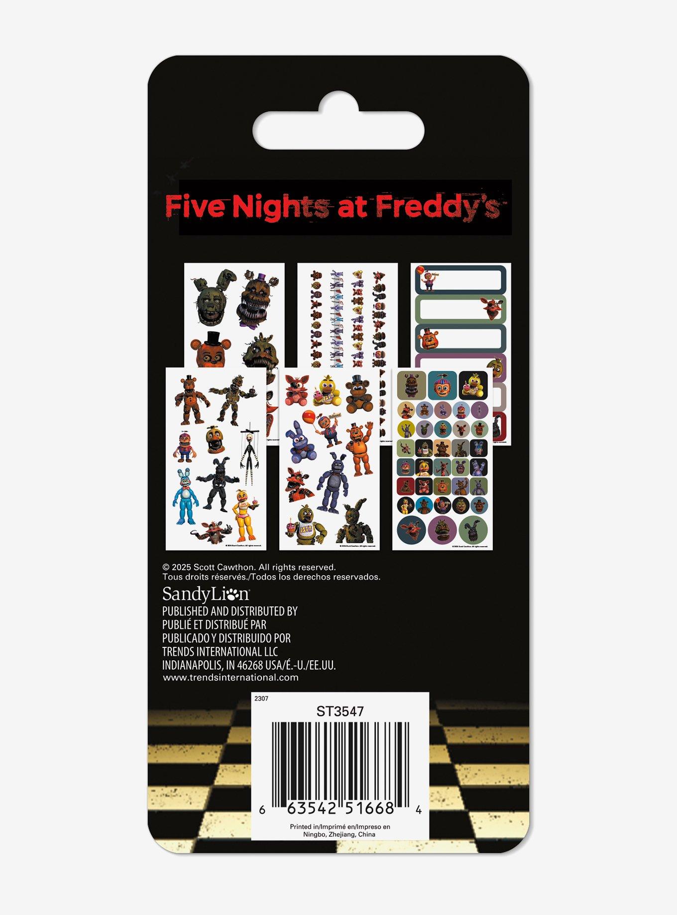Five Nights At Freddy's Characters Sticker Sheet Set, , alternate