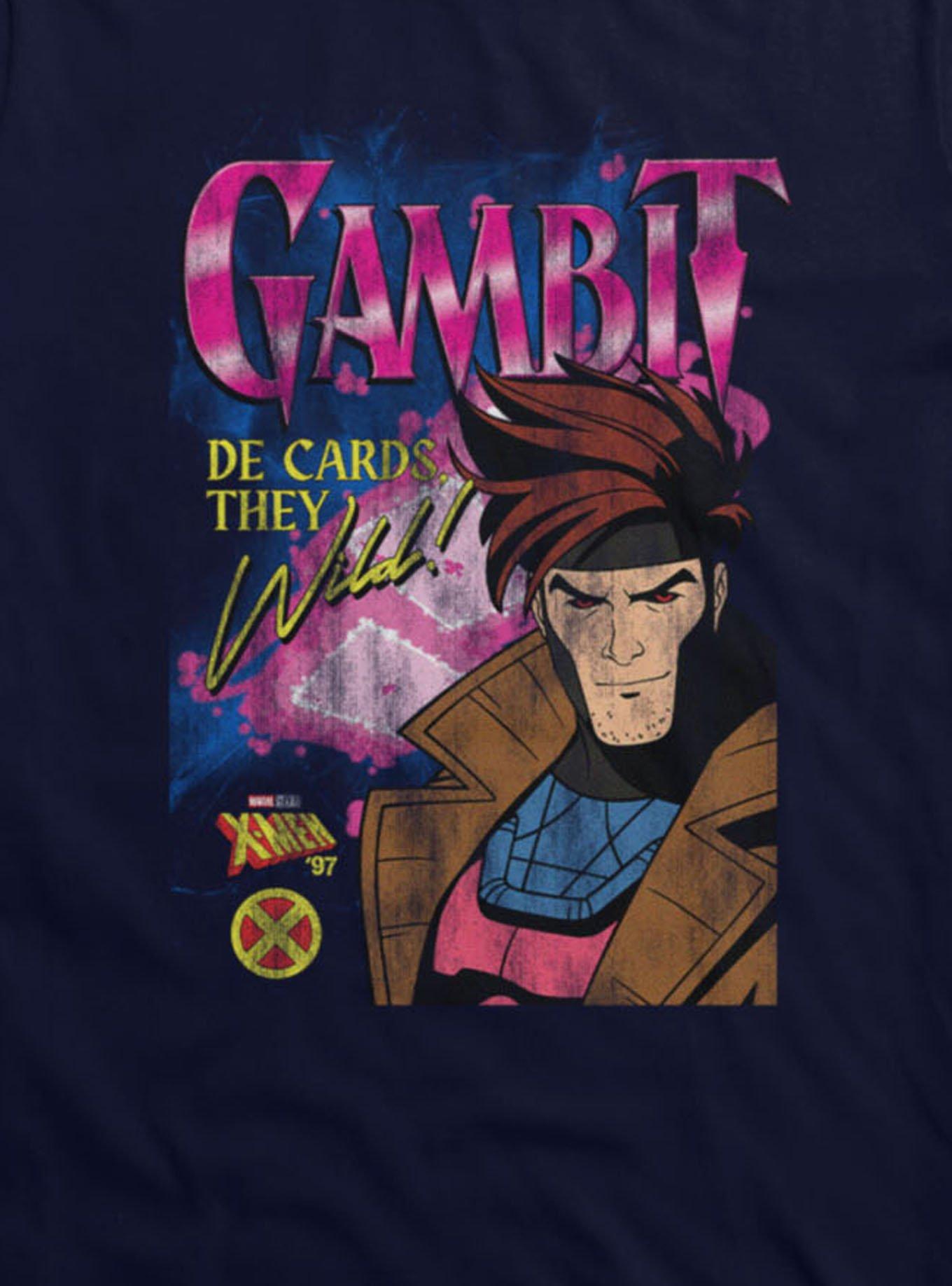 Marvel X-Men '97 Gambit Cards They Wild T-Shirt Hot Topic Exclusive, , hi-res