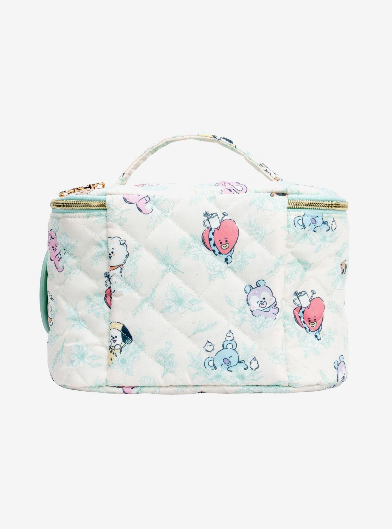 BT21 Quilted Train Cases w/ Mirror Keychain