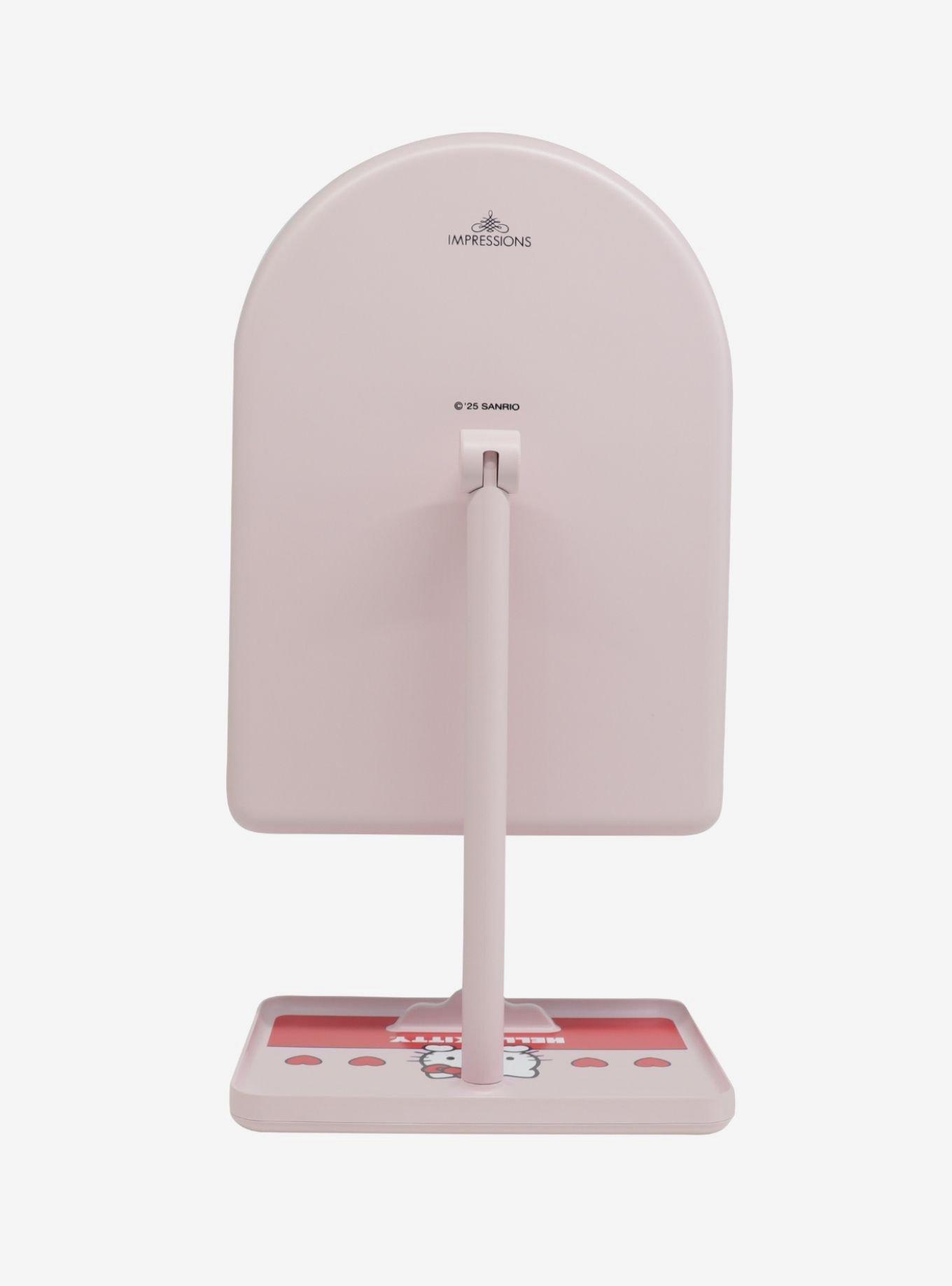 Sanrio Hello Kitty "Hearts" Arch LED Tabletop Makeup Mirror with Phone Stand Base, , alternate