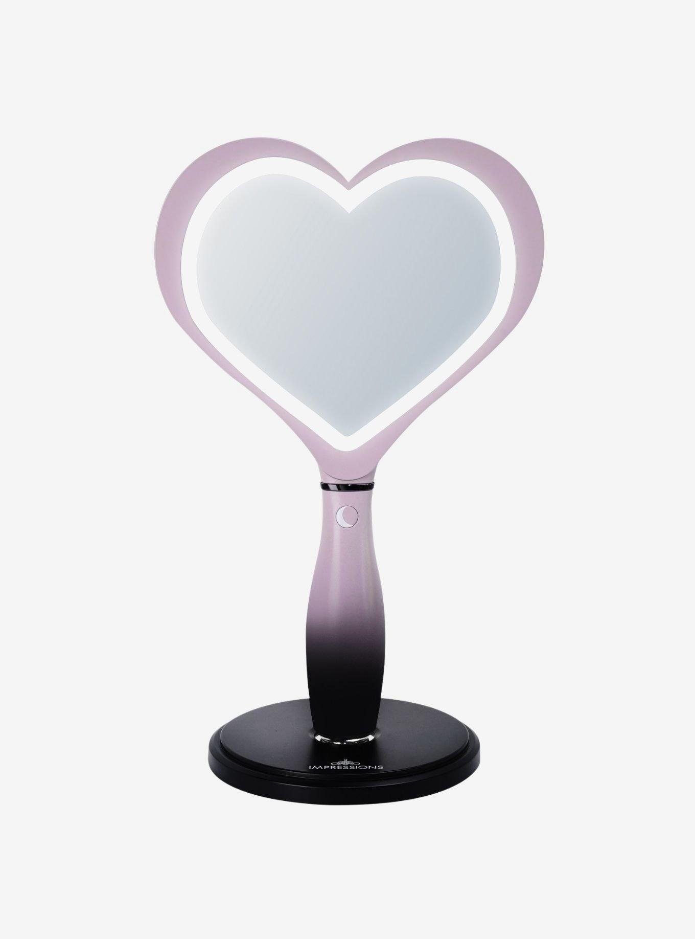 Disney The Nightmare Before Christmas Jack and Sally LED Heart Handheld Makeup Mirror, , hi-res