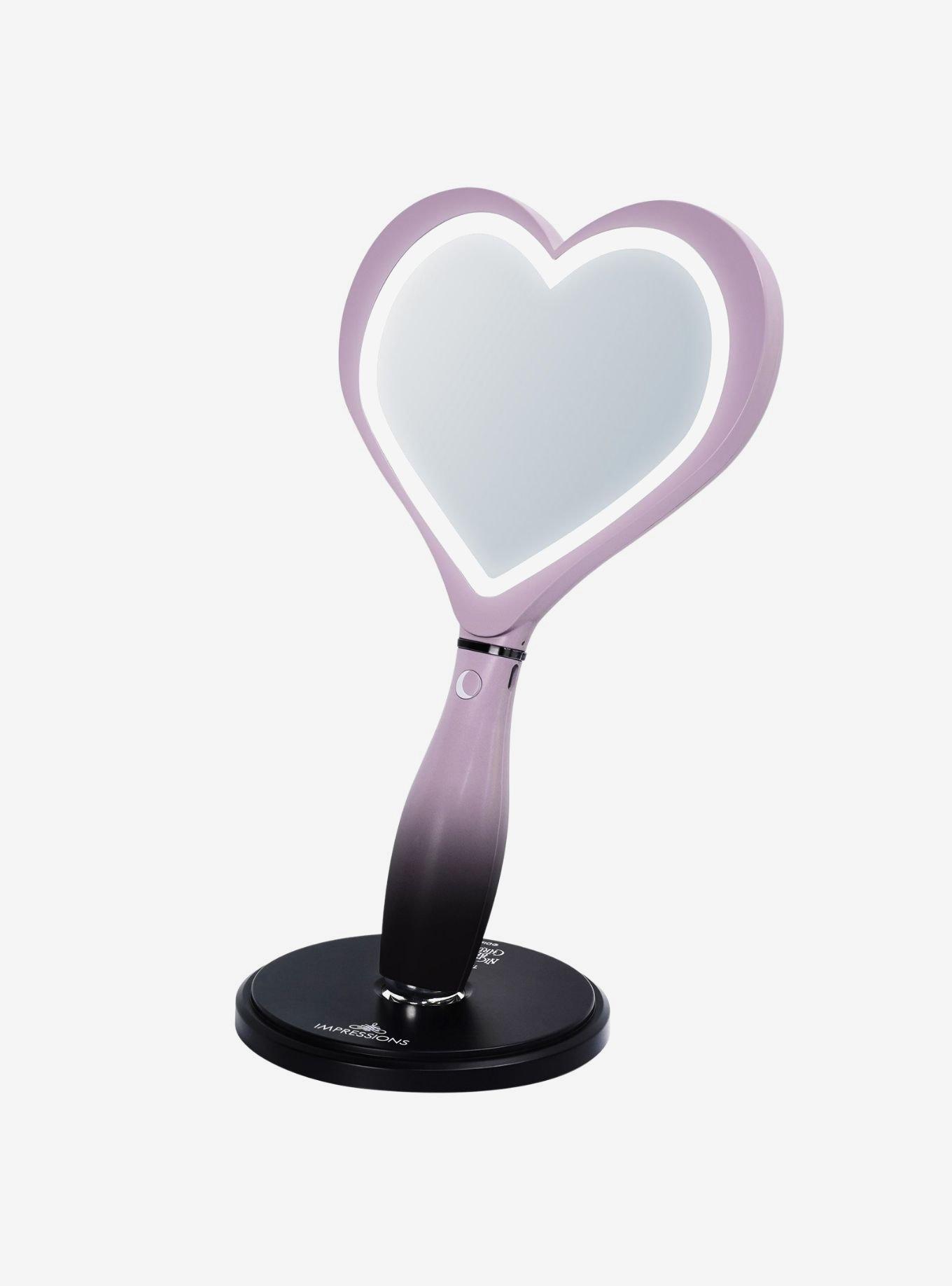 Disney The Nightmare Before Christmas Jack and Sally LED Heart Handheld Makeup Mirror, , alternate