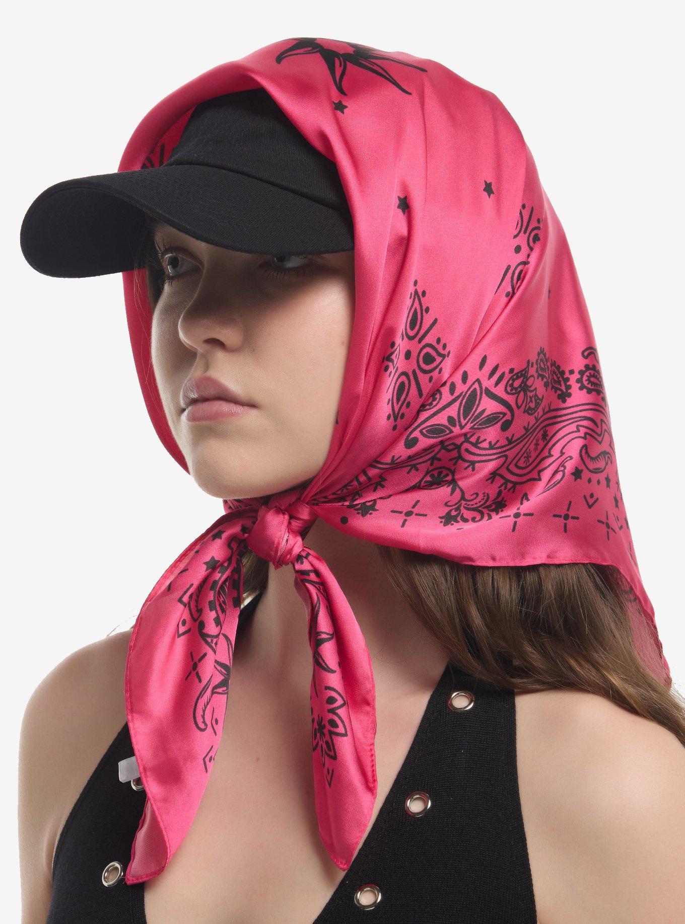 Chili Paisley Satin Hair Scarf, , alternate - view 3